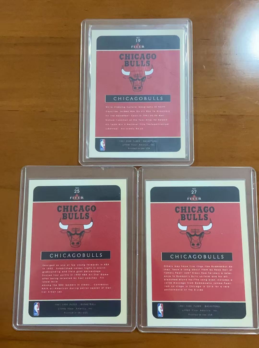 1997-98 Fleer Chicago Bulls Michael Jordan 迈克尔 乔丹 丹尼斯 罗德曼 斯科蒂 皮蓬 公牛王朝 史诗级组合 黄金搭档 一图打包 硬通货 卡品精美 凑套必备