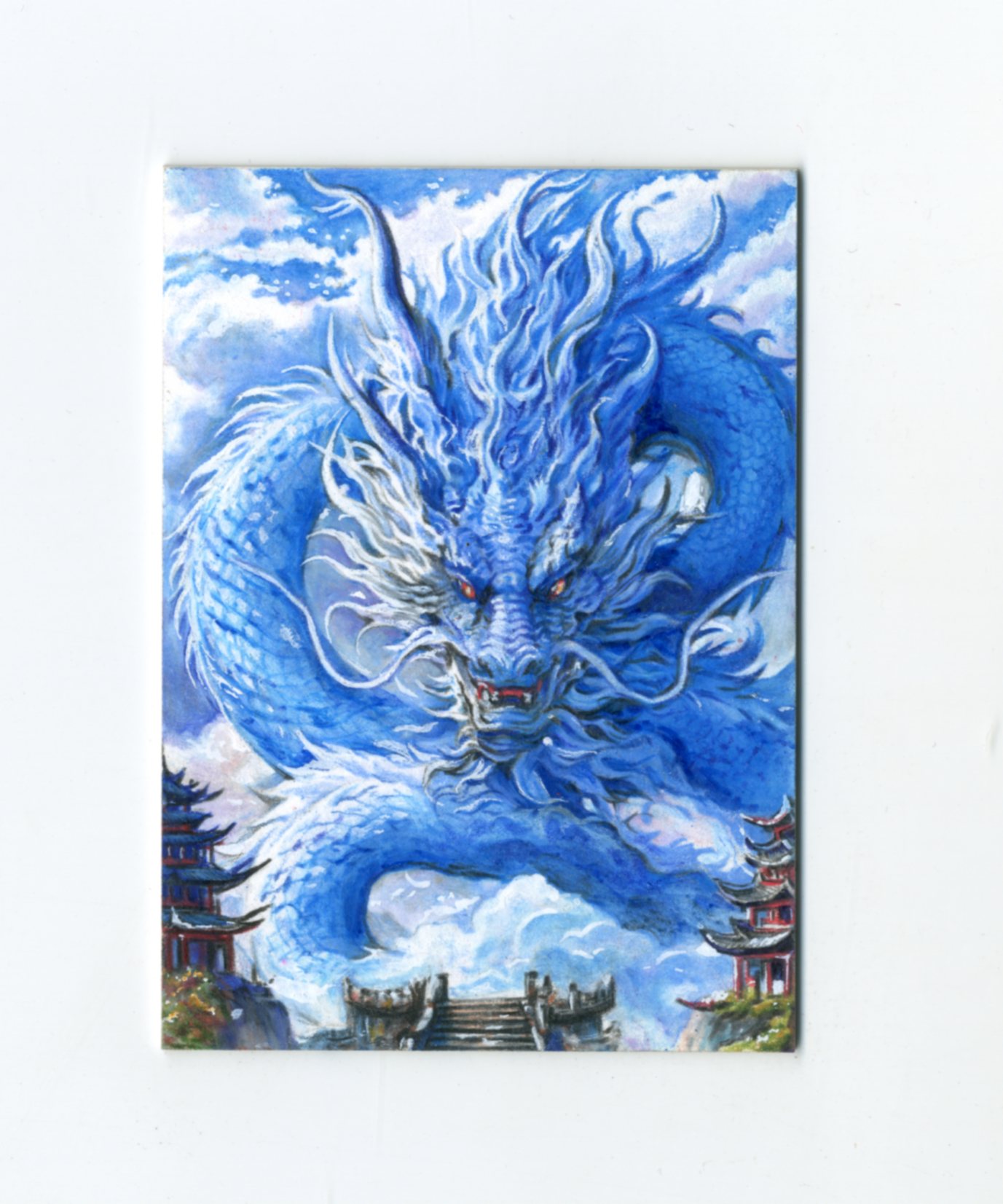 【Jackie杰基拍卖】龙腾四海系列 龙 手绘卡 1/1 画师:Q.(灯塔)