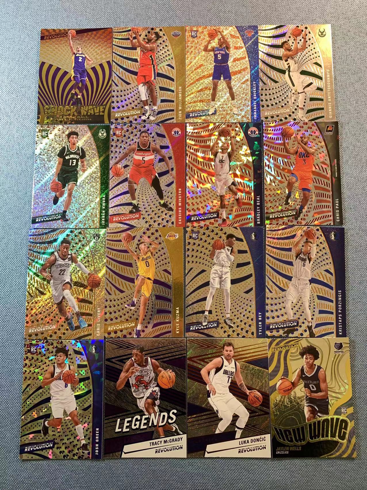 (詹叔代拍)2024-25 Panini Revolution革命系列 库兹马 东契奇 保罗 字母哥等 折射 特卡 一图多张打包 顺丰寄付 i3