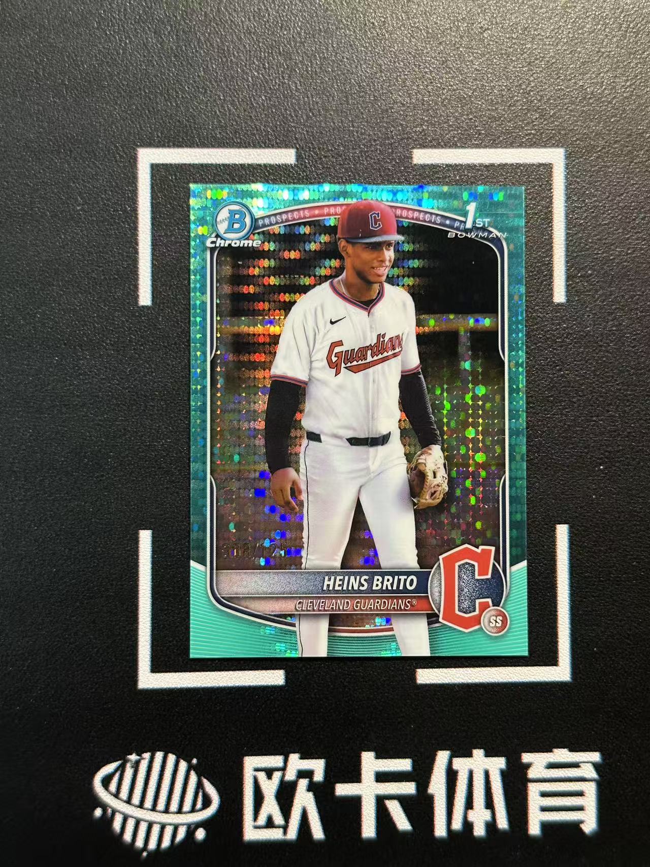 2025 Topps Bowman Chrome Heins Brito 【欧卡体育】鲍曼TC 1st首秀 海恩斯 布里托 125编 青脉冲折 守护者 卡品如图(YDD)