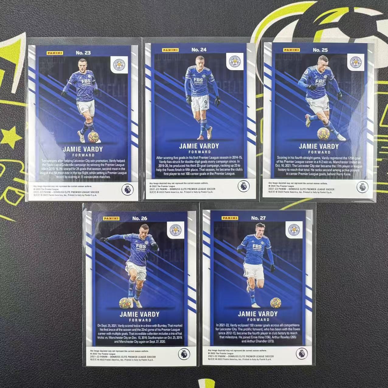 2021-22 Panini Donruss Jamie Vardy 杜蕾斯 精英 瓦尔迪 Spellbound 特卡 全套 莱斯特城(OSORA)