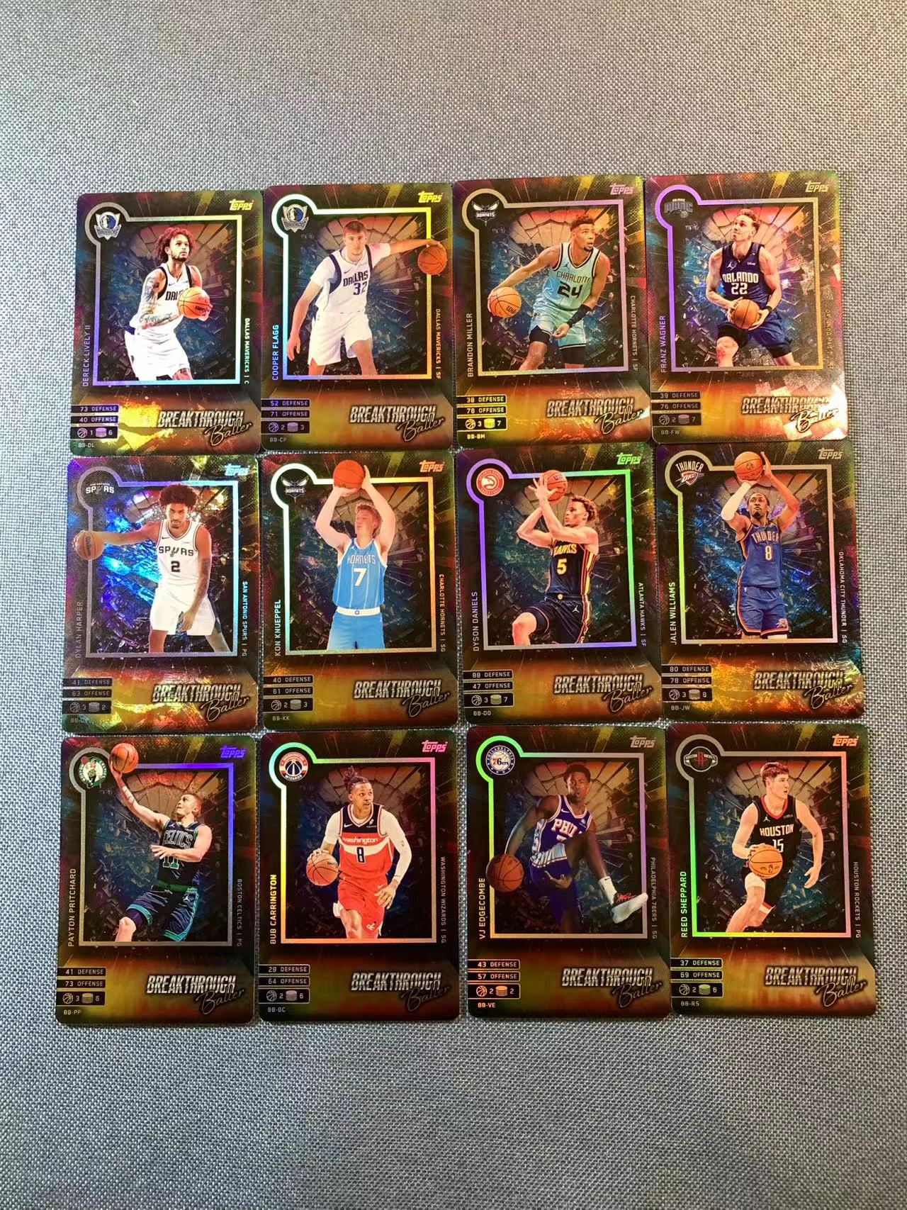 (詹叔代拍)2025-26 topps attax 游戏版 卡游联名 莱夫利 米勒 弗拉格 谢泼德 威廉姆斯等 特卡 折射 特卡 折射 一图多张打包 顺丰寄付 i3