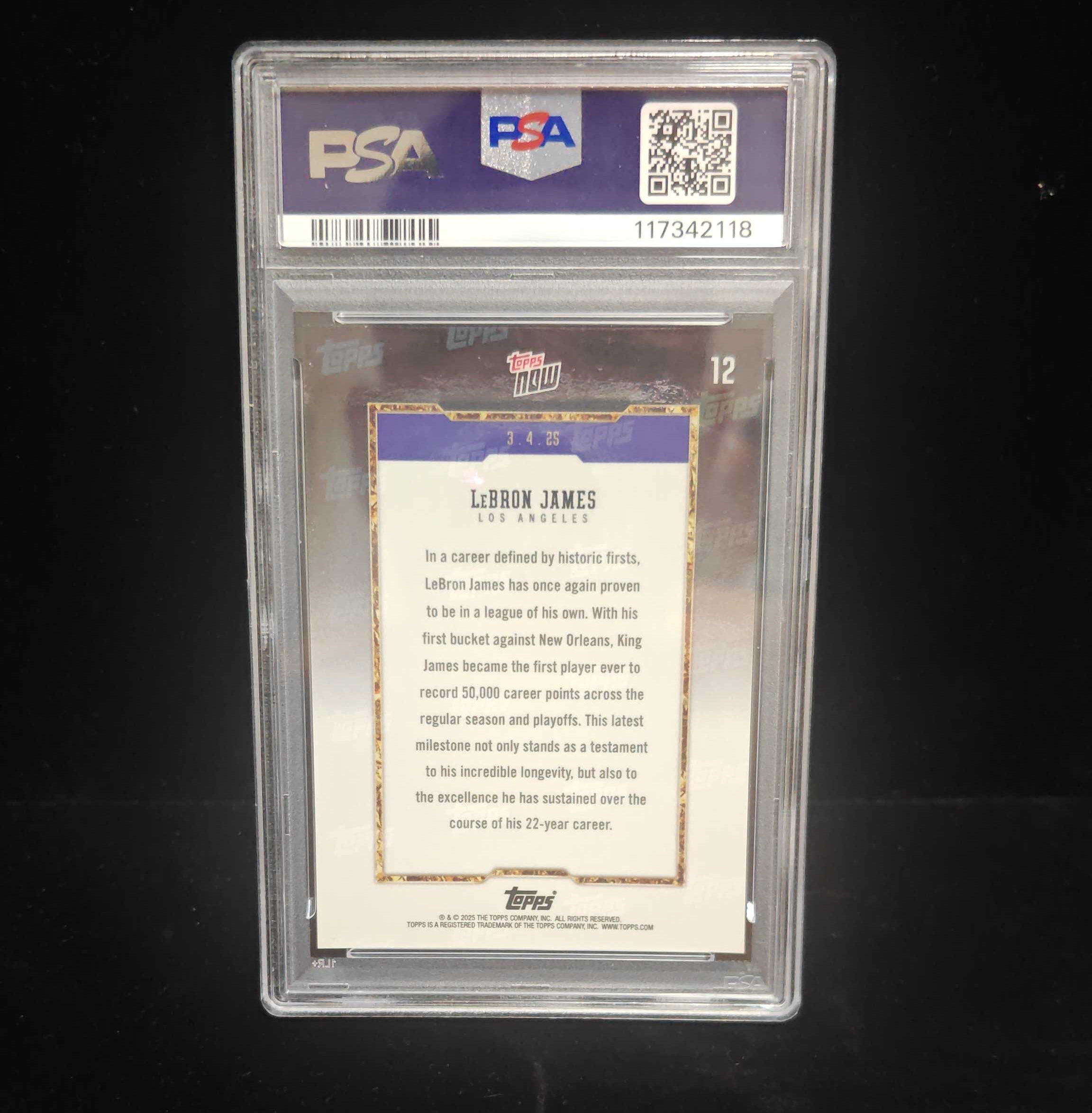 2024 Topps TOPPS NOW LeBron James Topps now 勒布朗詹姆斯50000分5 