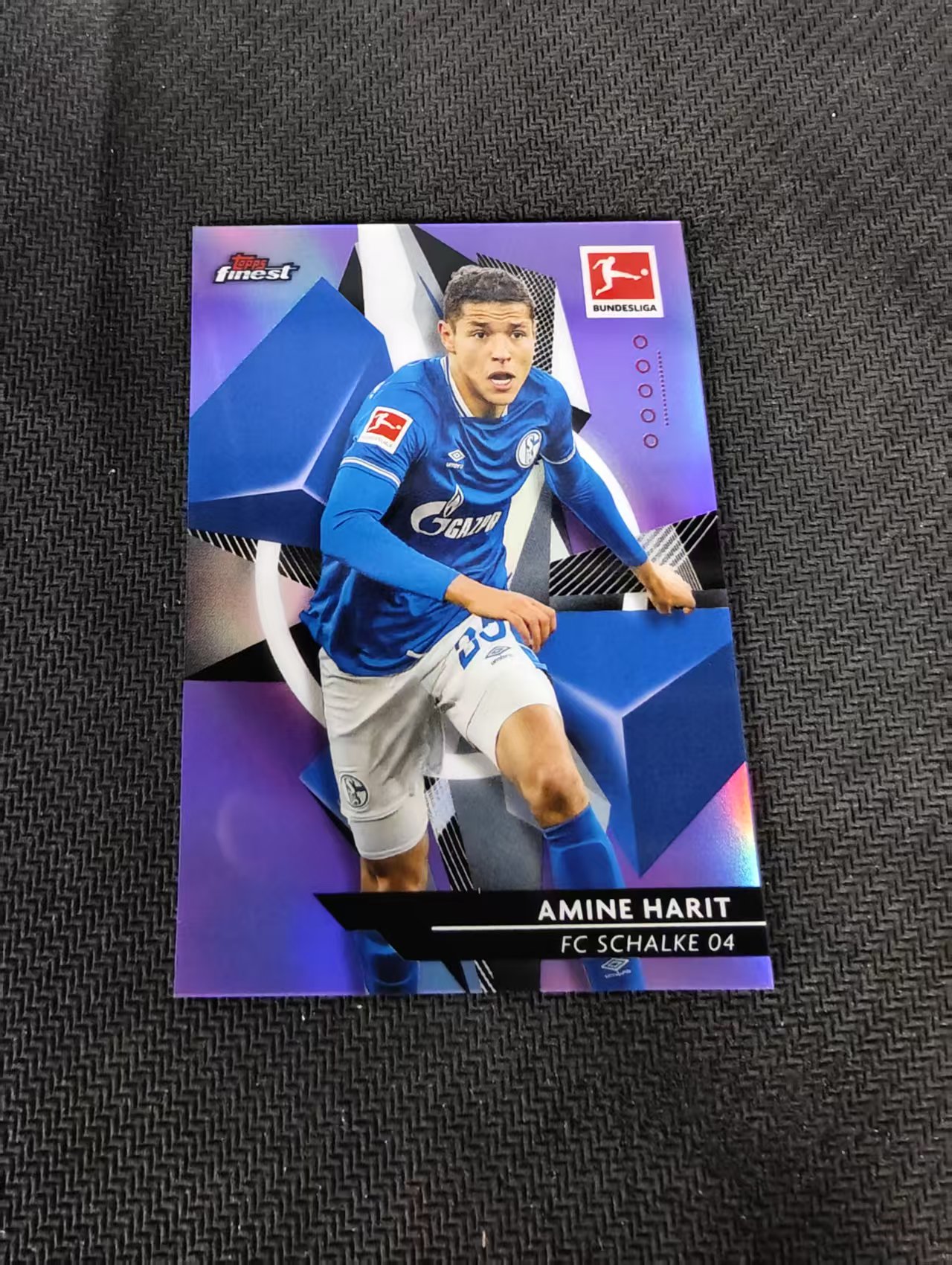 【可合并,不累计】2021 Topps Finest Amine Harit 德甲Finest 沙尔克04 阿米涅 阿里特 紫折 250编 瑕疵如图