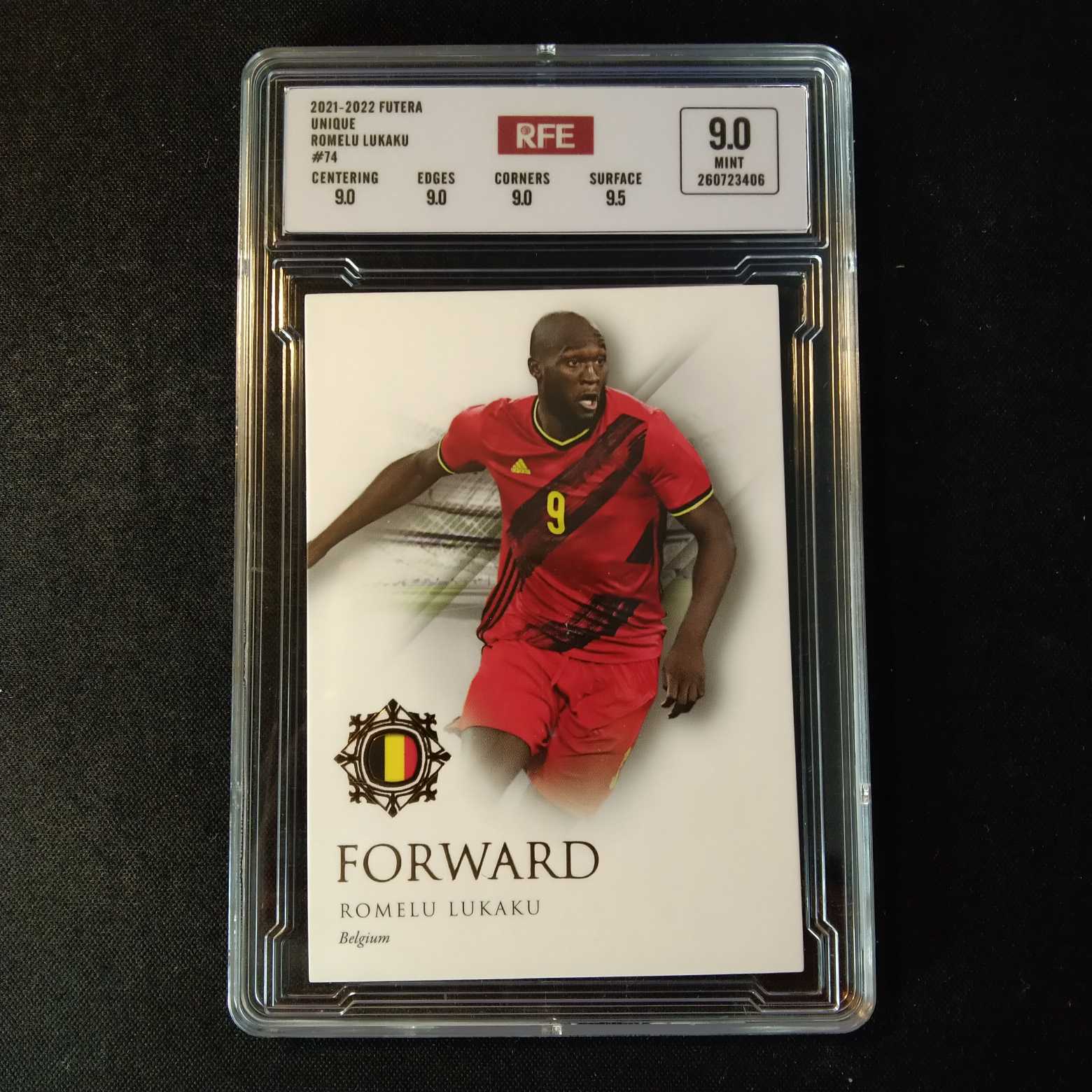 2021-22 Futera unique 卢卡库 评级卡 比利时 实卡精美稀有 品质保障 投资收藏必备 生日礼物 【KUROKO】