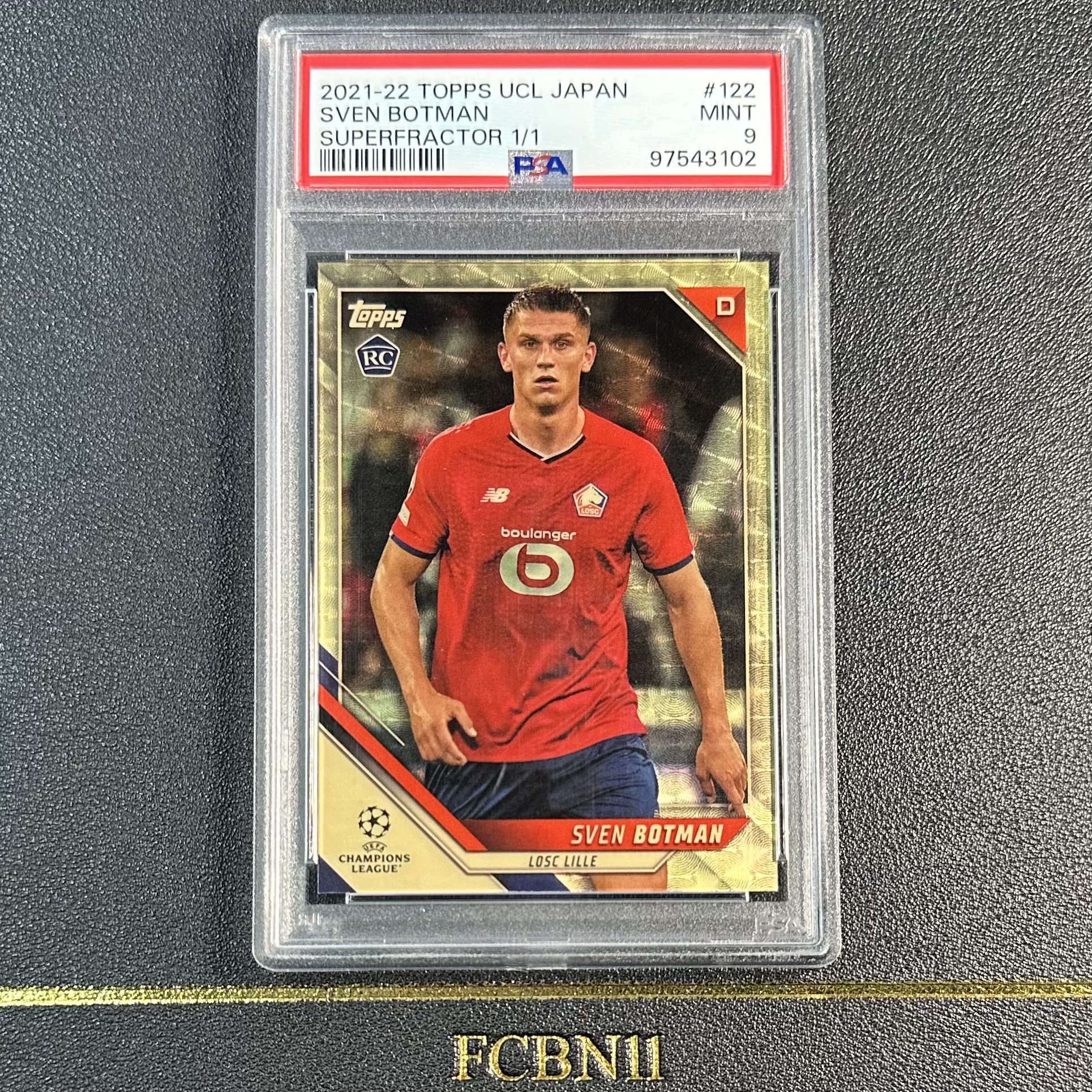 Botman Cb 【FCB拍卖】2021-22 TOPPS CHROME BOTMAN 博特曼 一编 1/1 RC 新秀 爆金折 PSA9分 里尔 纽卡斯尔联 ...