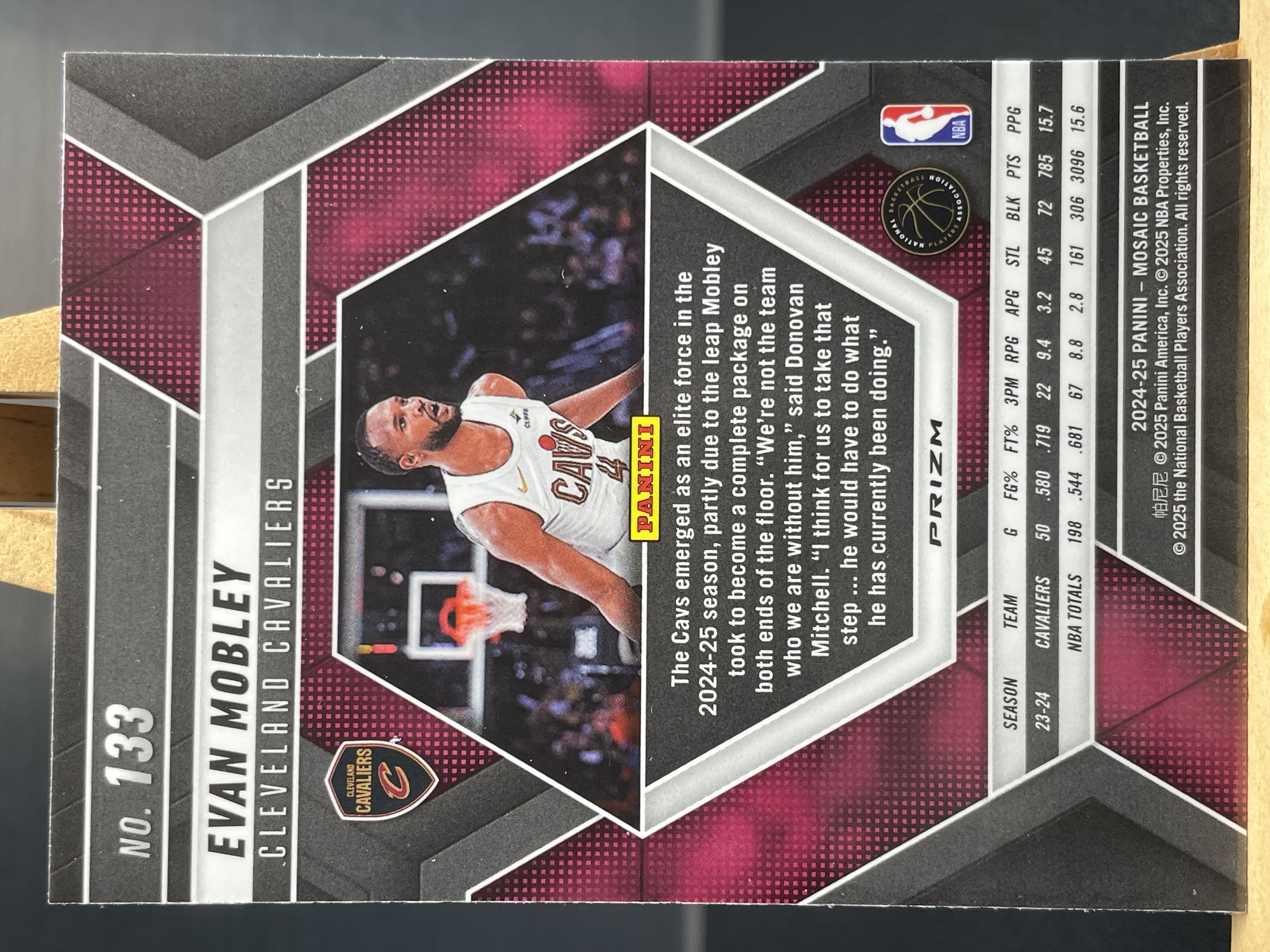 (B8) 2024-25 PANINI 马赛克 折射 埃文 莫布利 骑士 近期大热球星 收藏凑套必备 卡品如图 !!!