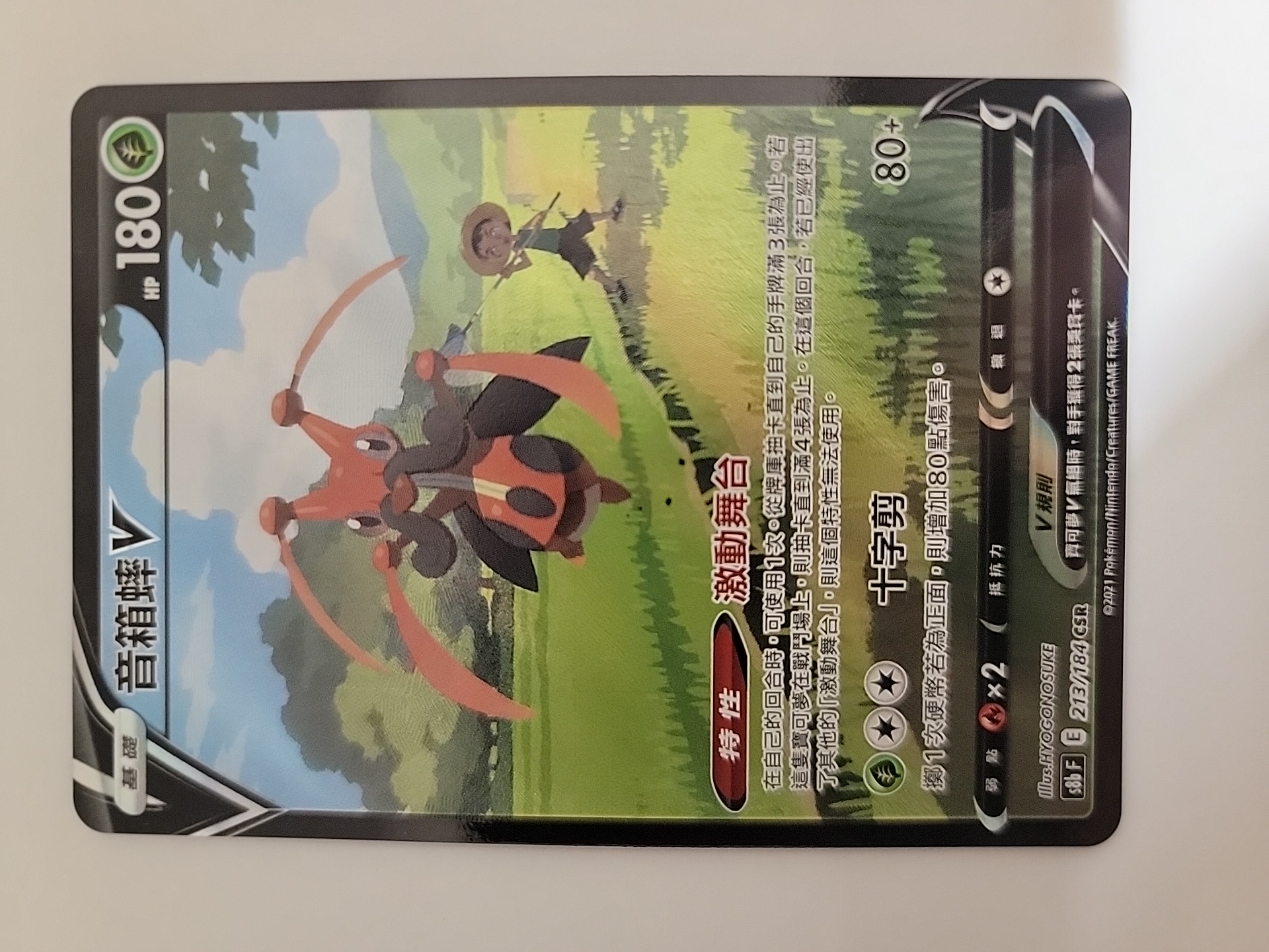 2021 Pokemon TCG S8b 音箱蟀V cht 【卡少爷卡社】PTCG 宝可梦 繁中 剑&盾系列 S8b 213/184 CSR 孤傲