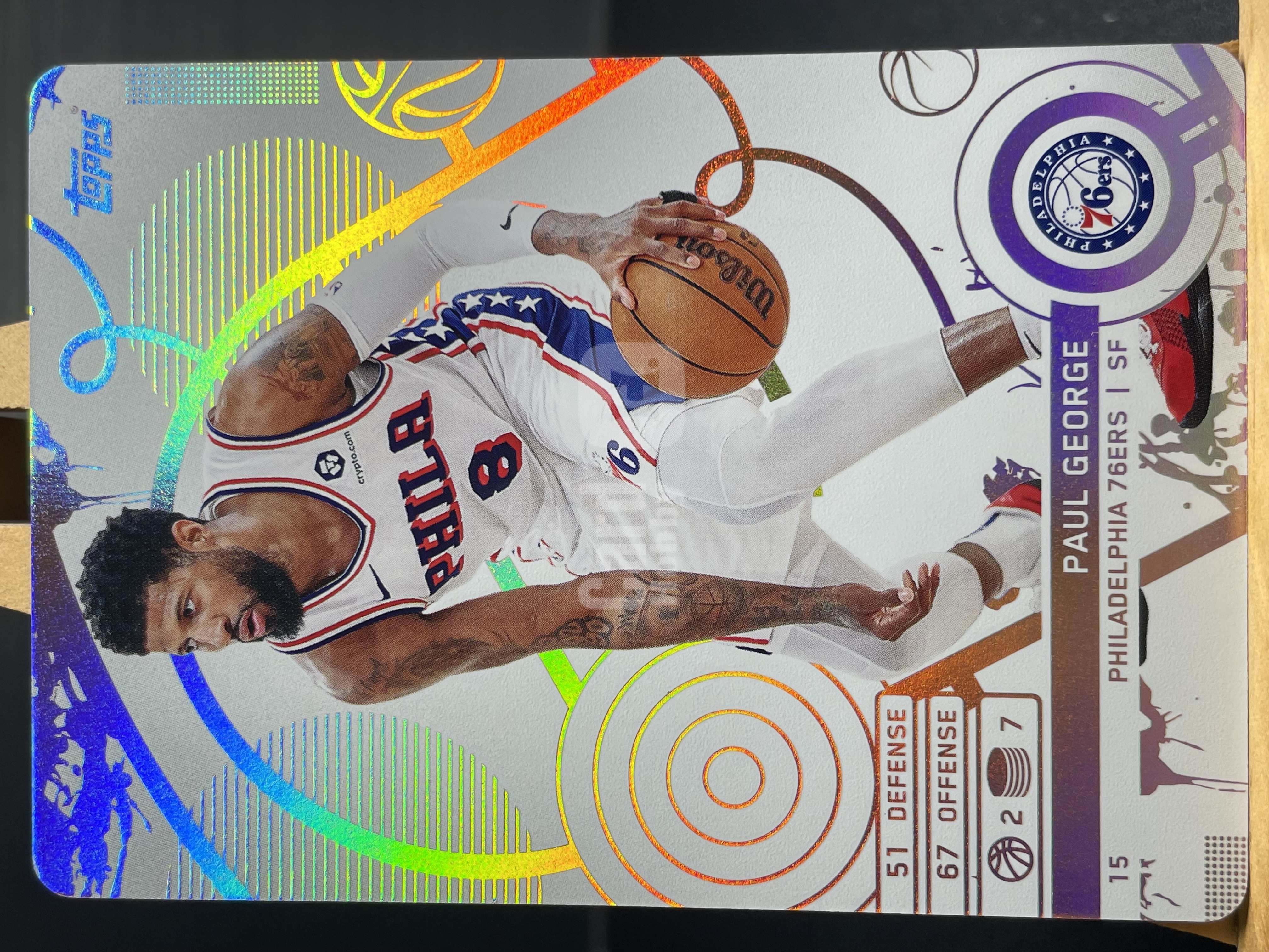 (T3) 2025 TOPPS 折射 泡椒 保罗 乔治 76人 实卡好看 收藏凑套必备 卡品如图!!!