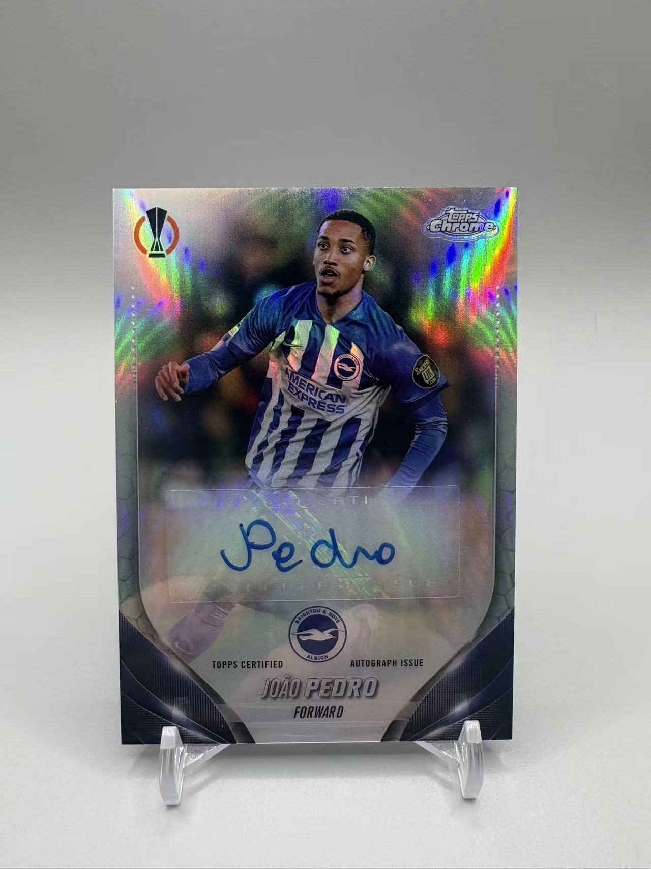 2024 Topps Chrome Joao Pedro 【灰灰代拍】欧战 chrome 若昂 佩德罗 签字 银折签 布莱顿 切尔西 兜
