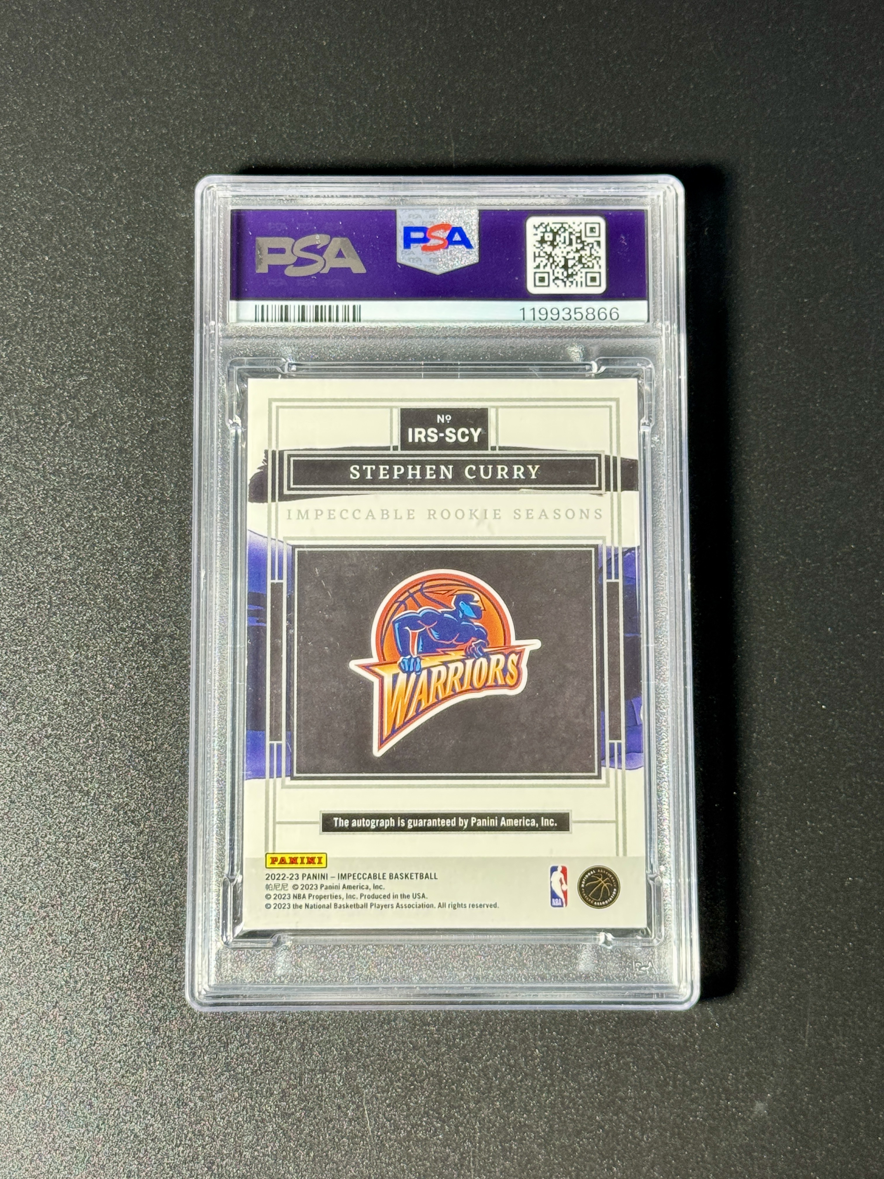 【喷子拍卖】2022-23 panini impeccable Stephen Curry 小真金白银 金州勇士 斯蒂芬 库里 新秀年份 签字 9编 首编 卡签 超美数据签 09年新秀年 大hit卡 PSA签字10 边轻印 送订制壳 瓜哥