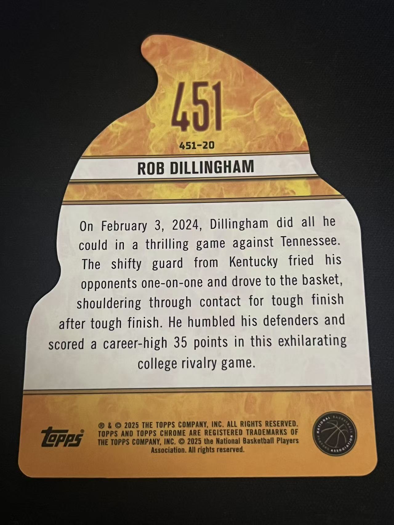 2025 Topps toops Robert Dillingham RC 森林狼 罗伯特-迪林厄姆 新秀 异形大比例