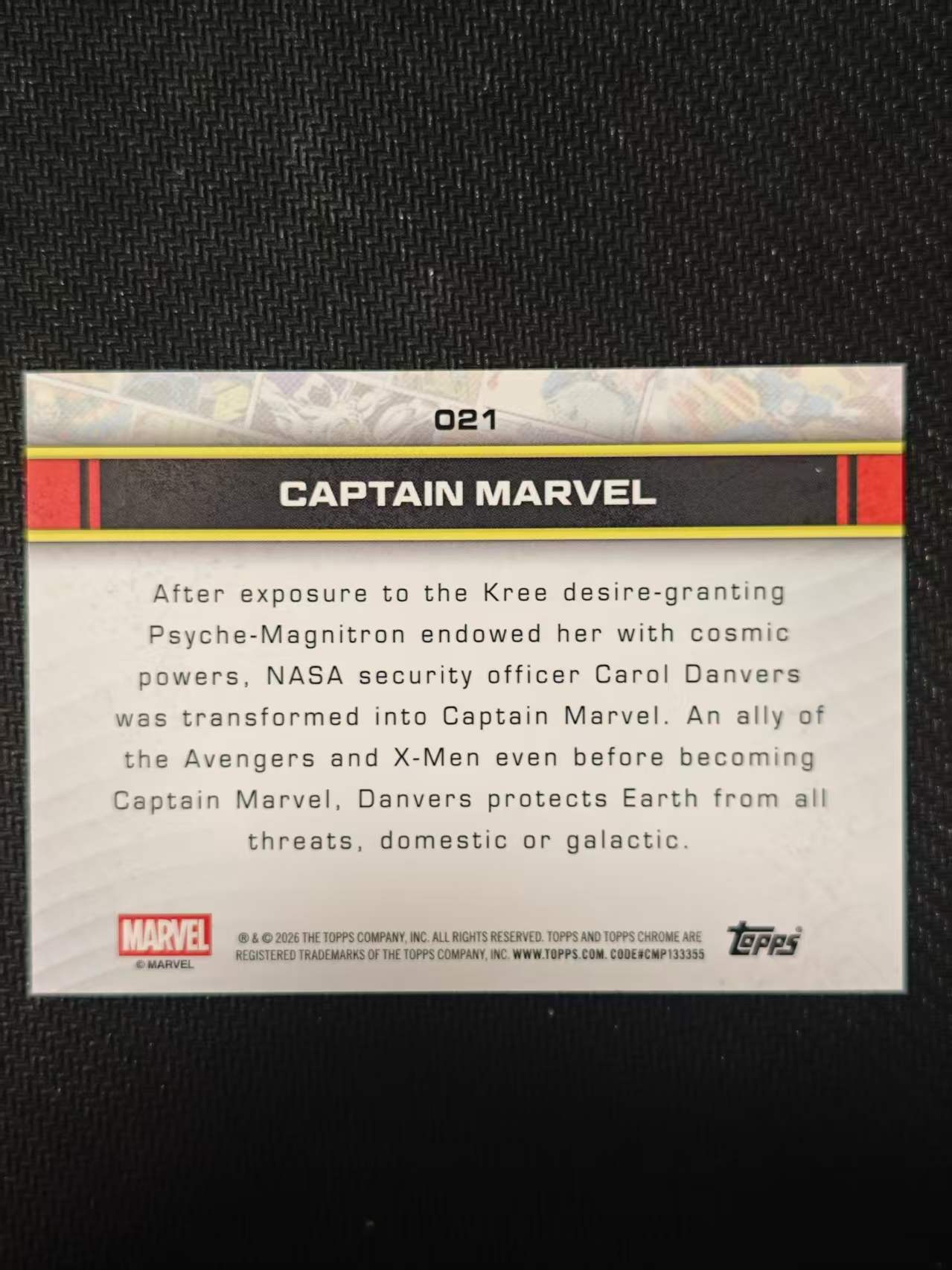 2026 Topps Chrome Captain Marvel 【有品代卖】漫威 MARVEL 惊奇队长 卡罗尔・丹弗斯 150编 蓝折 折射 收藏必备 卡品如图/sushi
