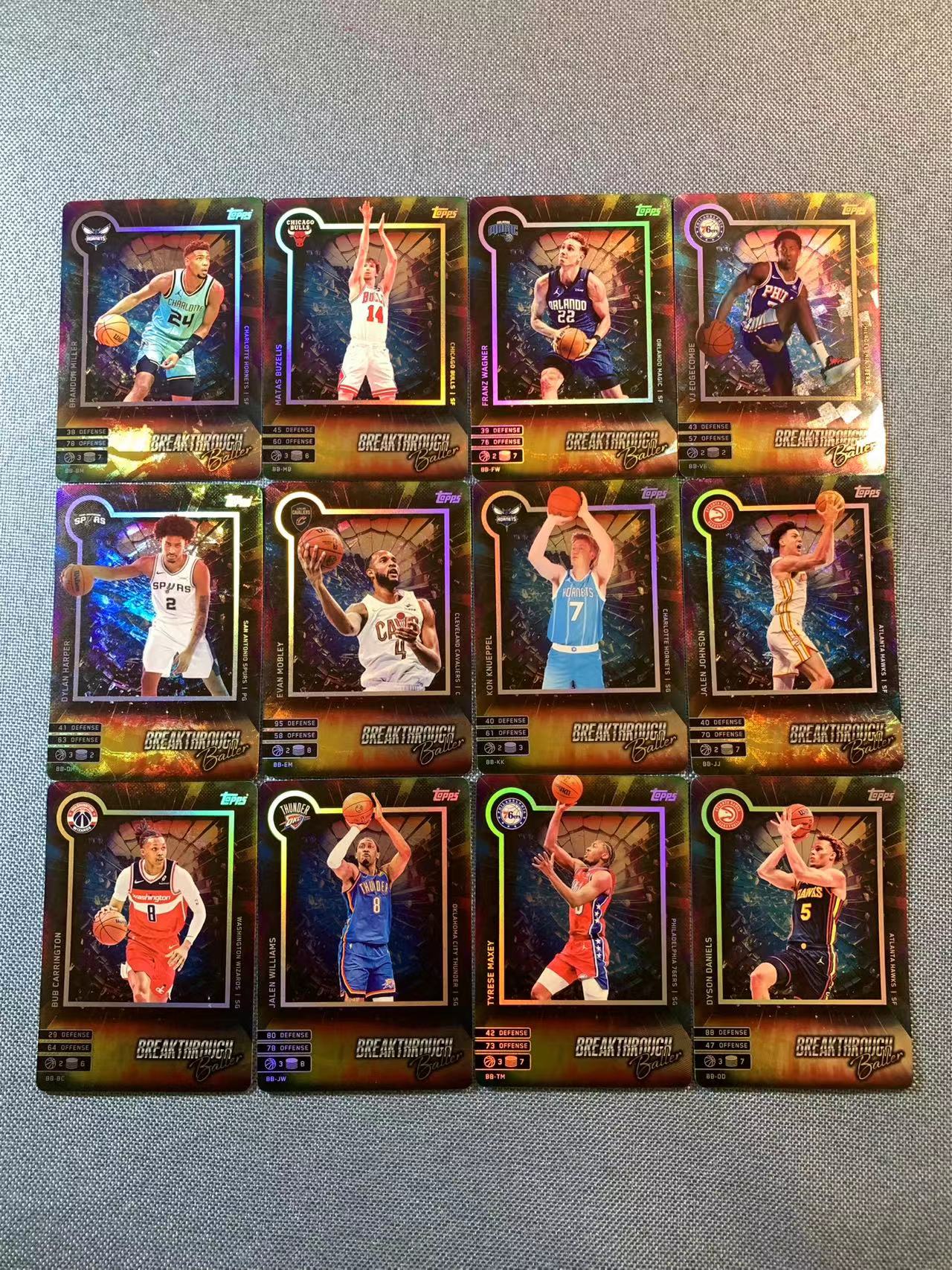 (詹叔代拍)2025-26 topps attax 游戏版 卡游联名 米勒 马克西 约翰逊等 特卡 折射 一图多张打包 顺丰寄付 i3