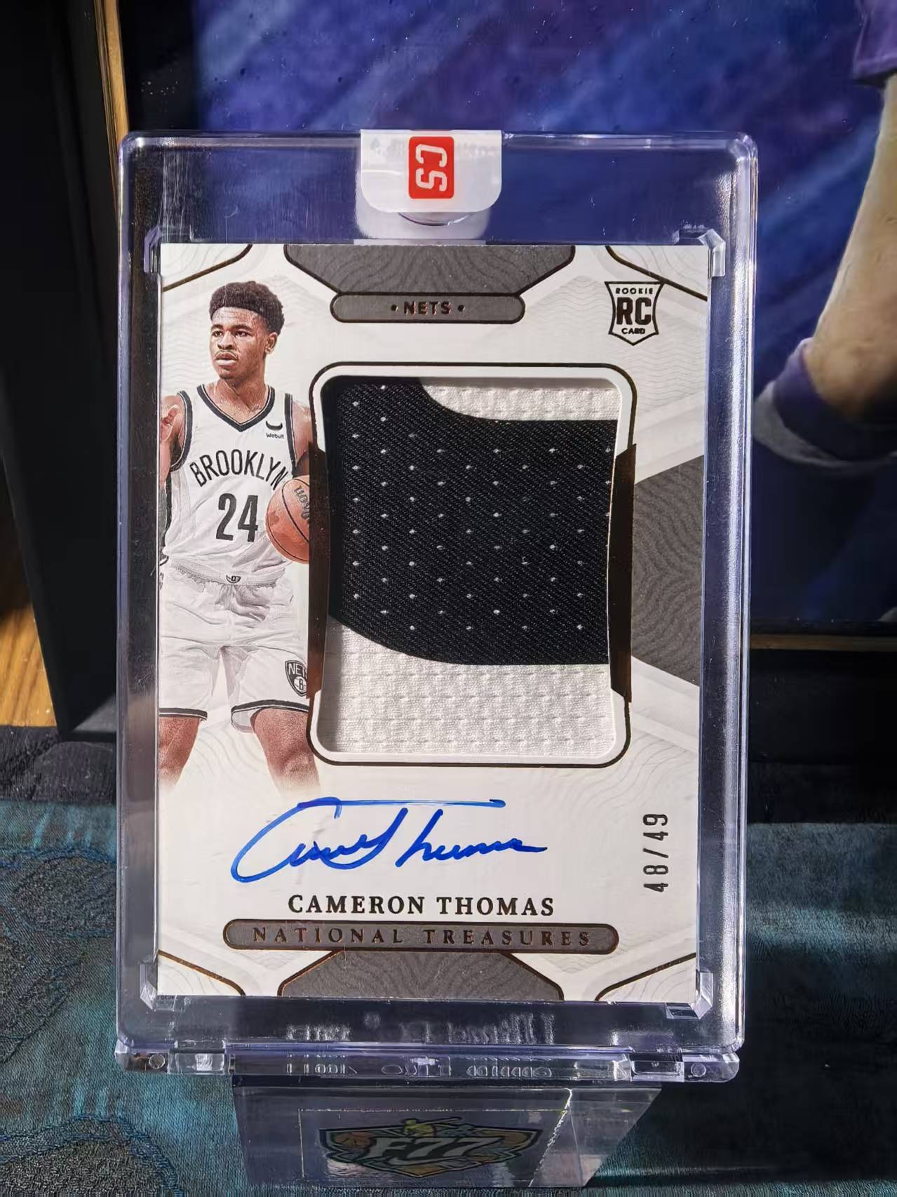 2021-22 Panini National Treasures Cameron Thomas 国宝 篮网 新秀 小火车 卡梅隆 托马斯 签字 RPA 卡签 48/49编 铜平行 收藏必备 狗夏