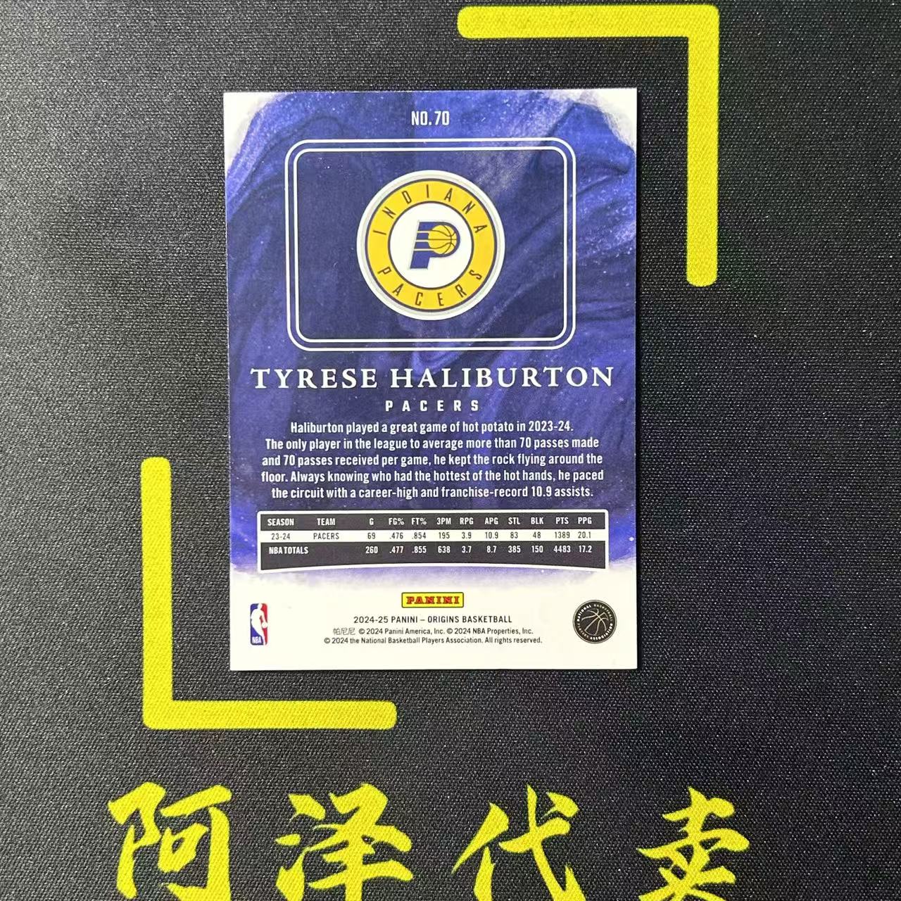 【阿泽代卖】2024-25 Origins 起源 Tyrese Haliburton 步行者 哈利伯顿 05/15编 黑白平行 斑马折 闪版 带编 低编 选图巨帅 细节如图-土曾