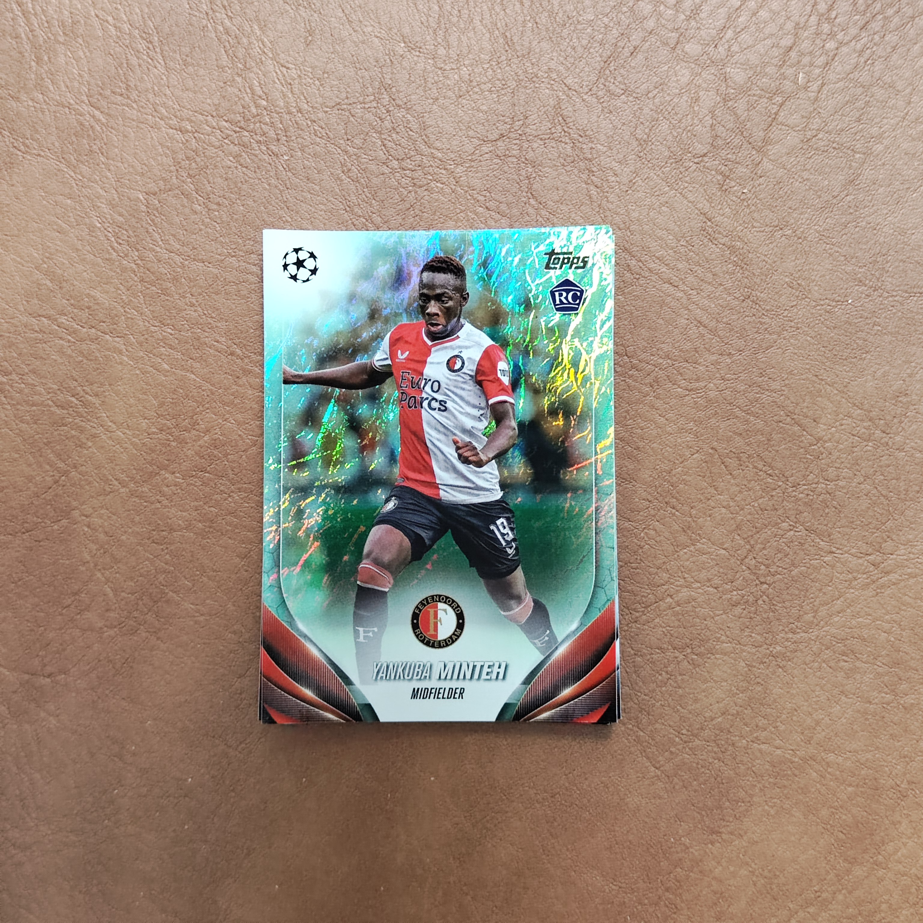 2024 【YM拍卖-代卖/回收】 topps 欧冠碧玉 碧玉折 Yankuba Minteh 扬库巴 明特 费耶诺德 RC新秀  Y0071