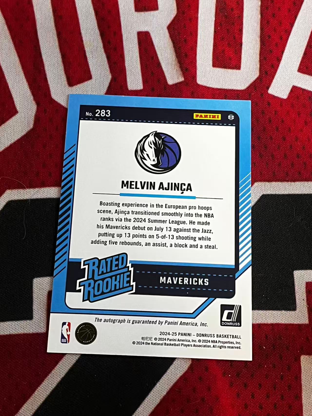 【接寄拍】2024-25 PANINI DONRUSS 杜蕾斯系列 独行侠 新秀RC 梅尔文阿金萨 签字卡 新秀签 专收凑套必备【烂臭嘴拍卖】