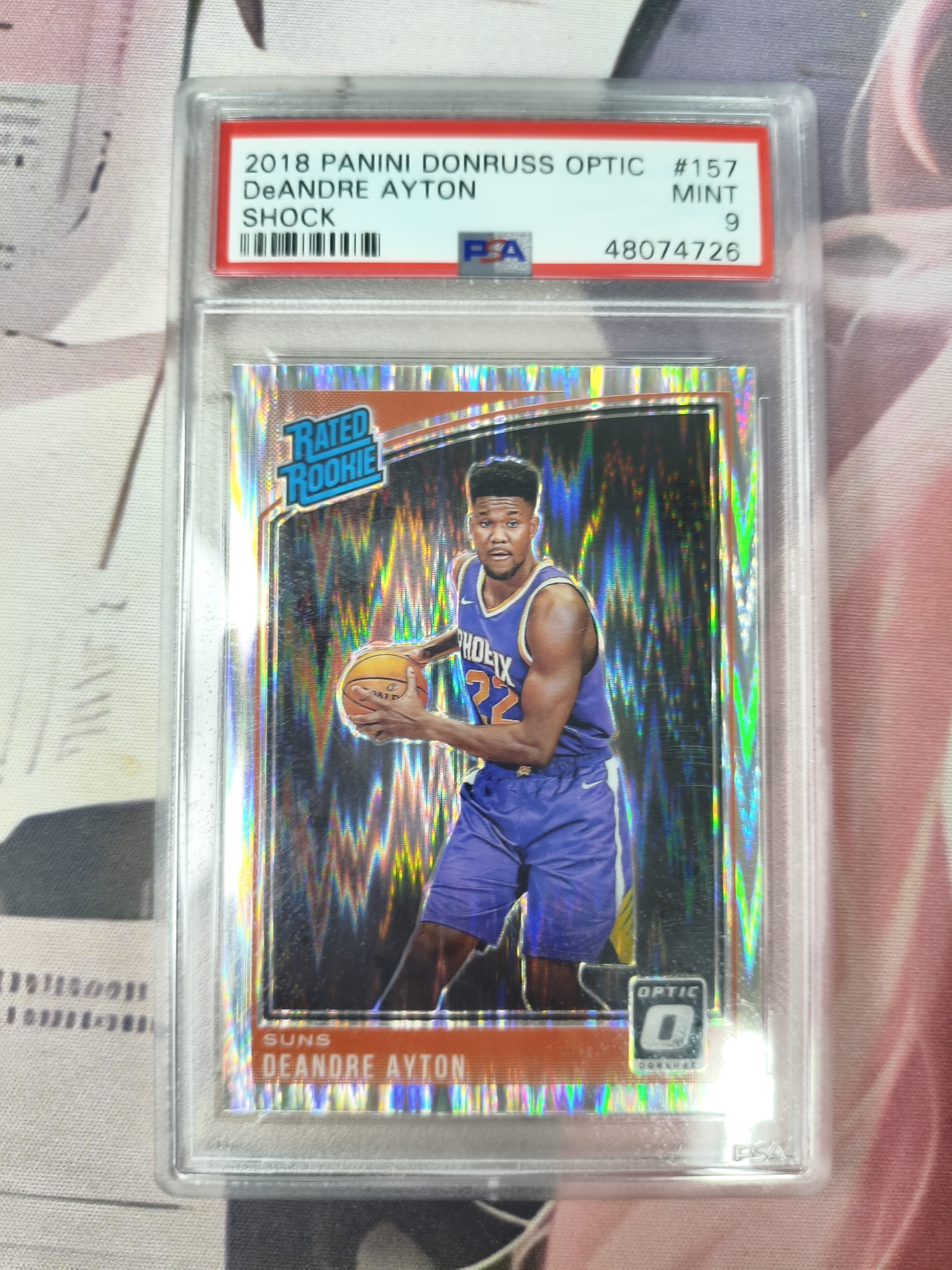 2018-19 Panini Donruss Optic Deandre Ayton RC 太阳 湖人 艾顿 新秀 流光折 PSA9