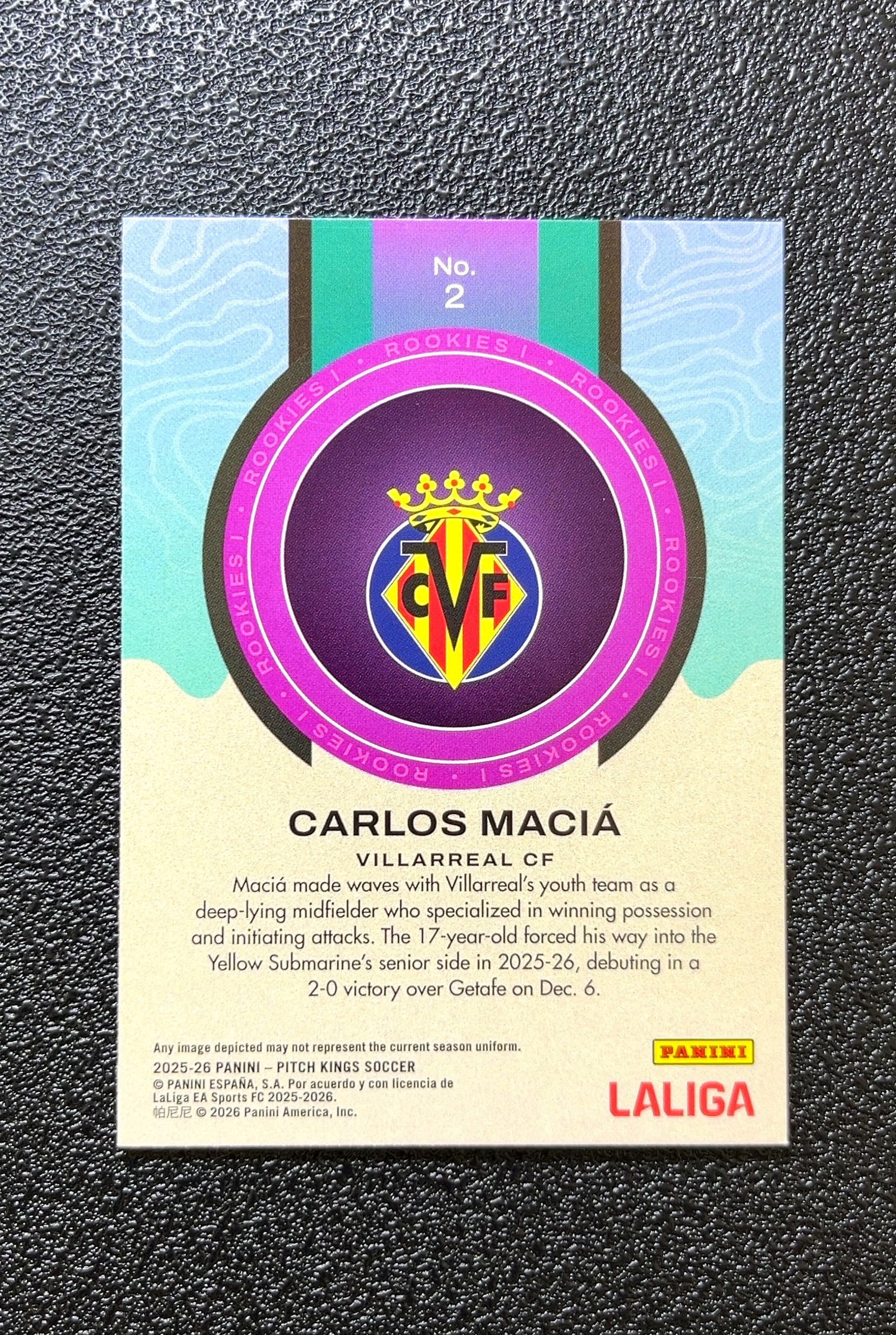 【岛屿拍卖】2025 Panini Pitch Kings Soccer Rookies I 新秀 Carlos Maciá 卡洛斯·马西亚 新秀 RC 卡品如图 高价值 #2 0024#98