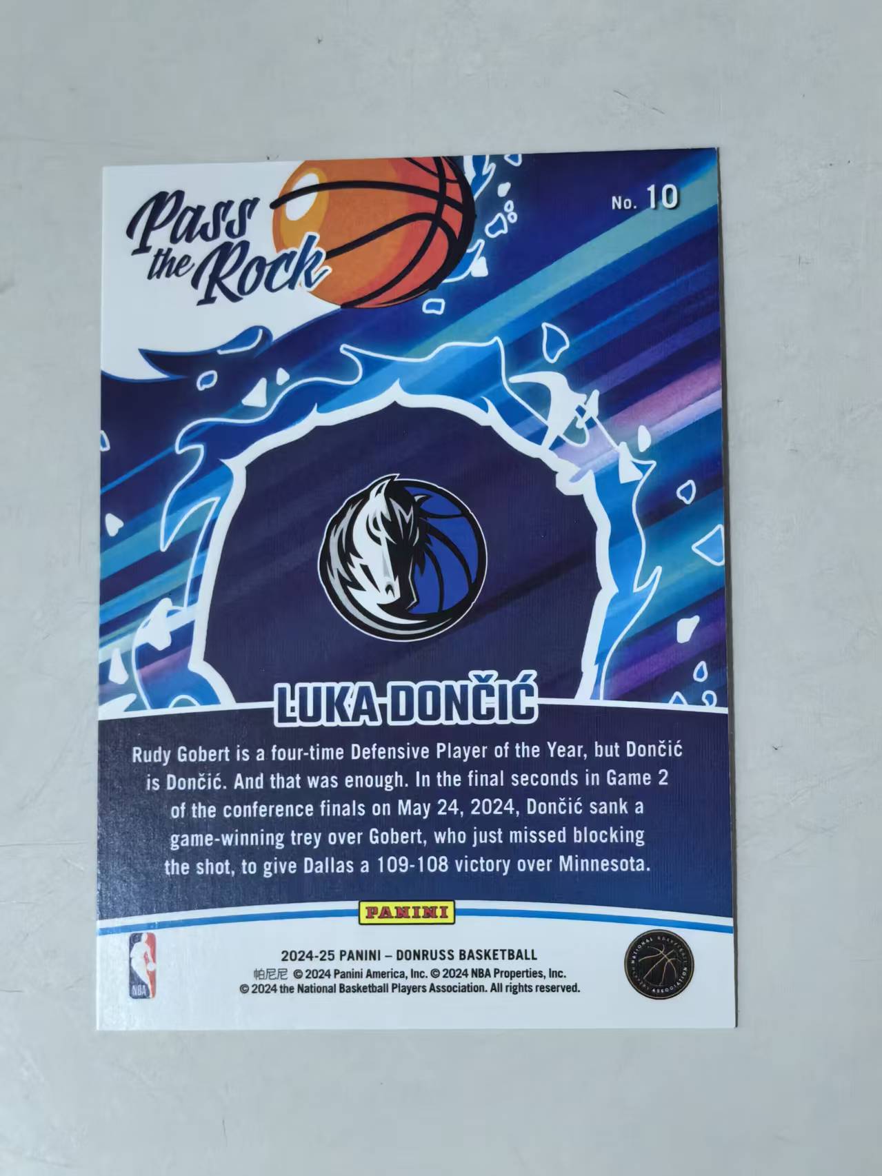 2024-25 Panini Donruss Luka Doncic #10 pass the rock 独行侠 点点折 折射 【黑魔苏】