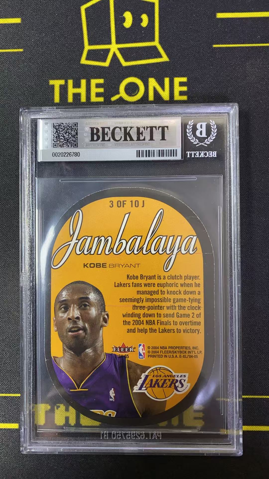 2004 SkyBox E-XL Kobe Bryant #3J BGS8.5【TheOne】科比 布莱恩特 黑曼巴 老大 湖人 Fleer jambalaya 蛋卡 经典老特卡SSP 大比例【T】