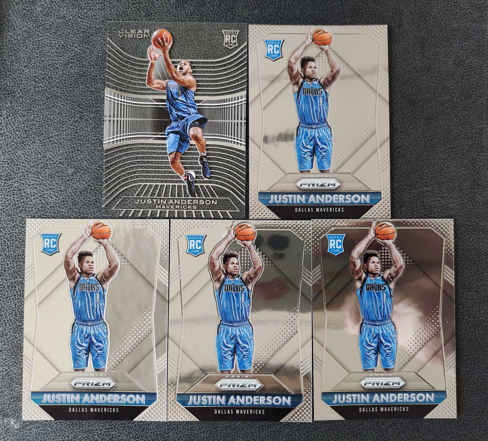 2015-16 Panini Prizm Justin Anderson RC 达拉斯 小牛队 独行侠队 贾斯汀 安德森 新秀普卡 五张打包