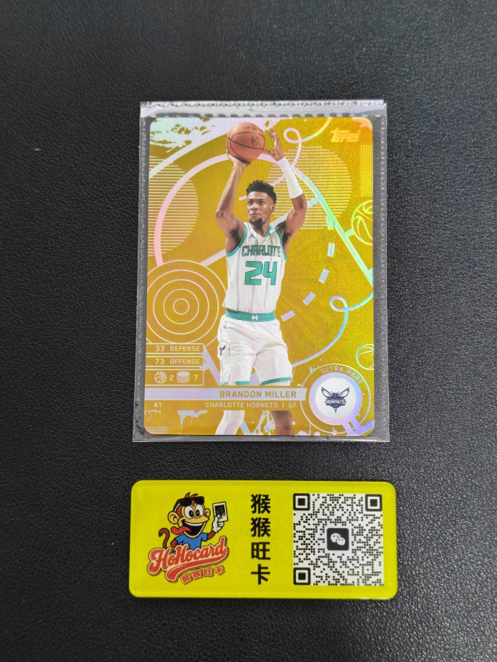 2025 Topps Match Attax Brandon Miller 【猴猴旺卡】25赛季 游戏版 金平行 黄蜂 布兰登 米勒 大比例 近期大热 卡品如图 接代拍b8【龙】