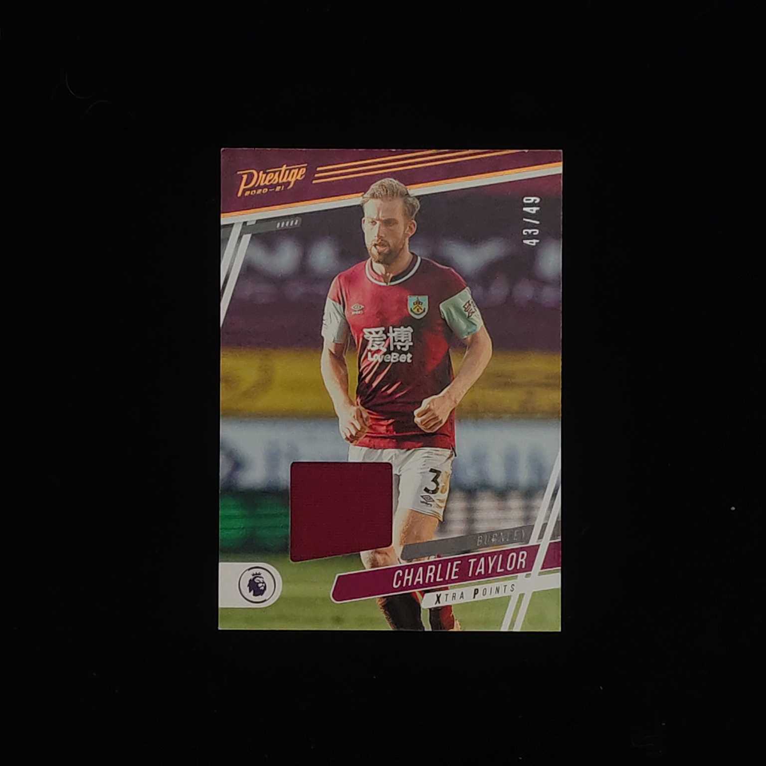 2020-21 Panini Futera Unique charlie taylor 英超 伯恩利 查理泰勒 物料切割 49编 卡品如图 收藏必备 【才来-柱】