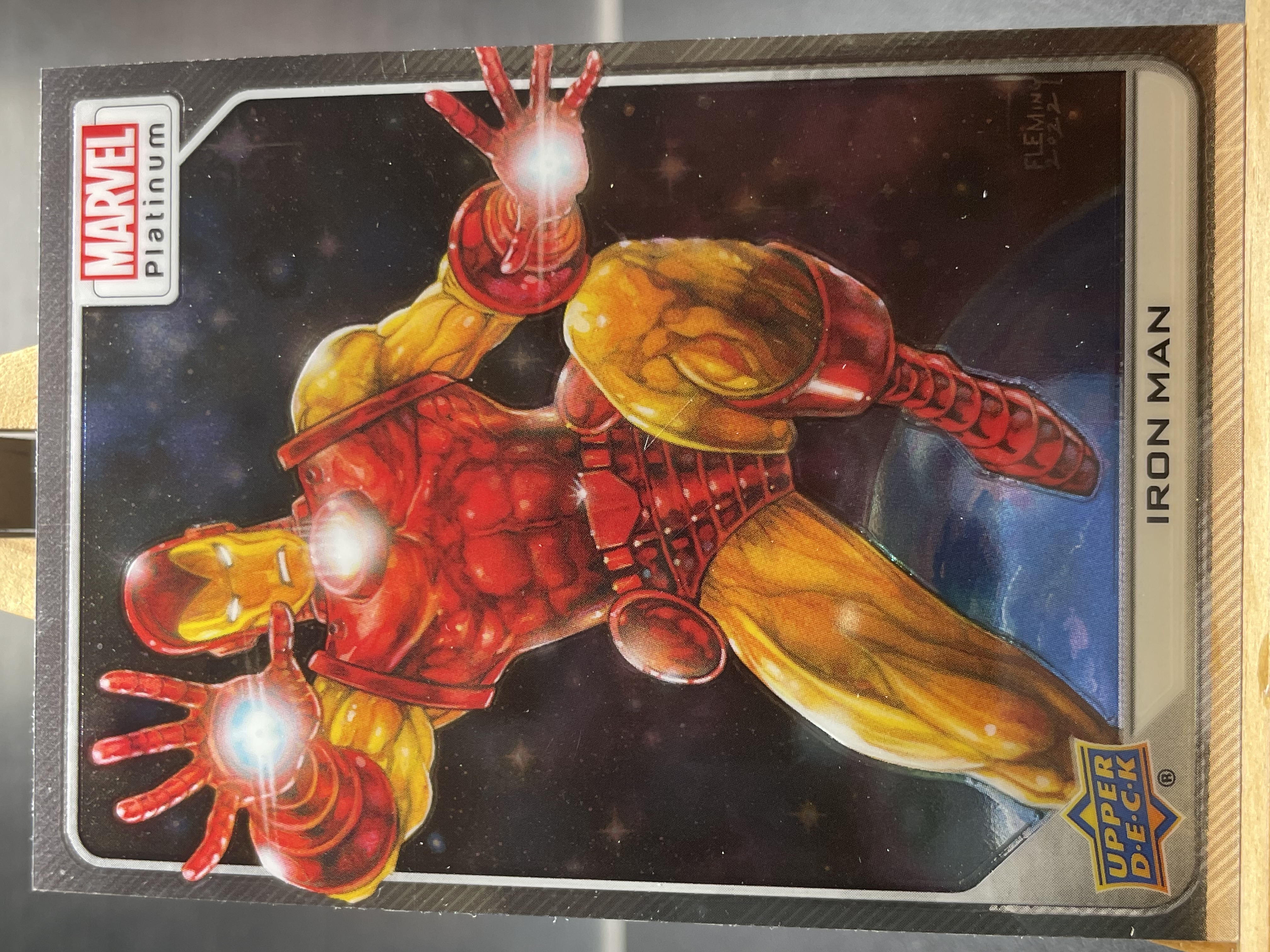 (T1)2022 UPPER DECK Marvel Aura 漫威 BASE 钢铁侠 实卡好看 收藏凑套必备 卡品如图 !!!