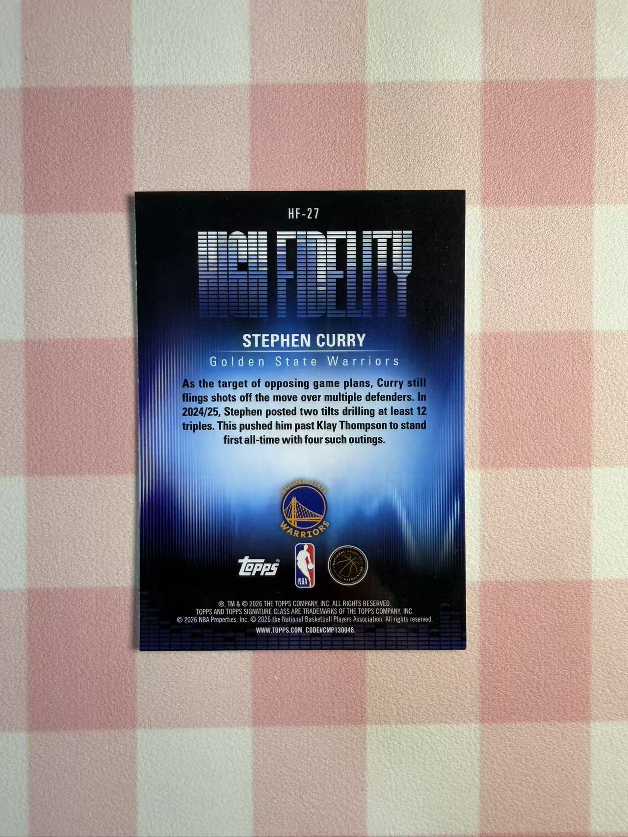 2026 Topps Signature Class Stephen Curry 勇士 斯蒂芬 库里 音频特卡 折射 卡品如图