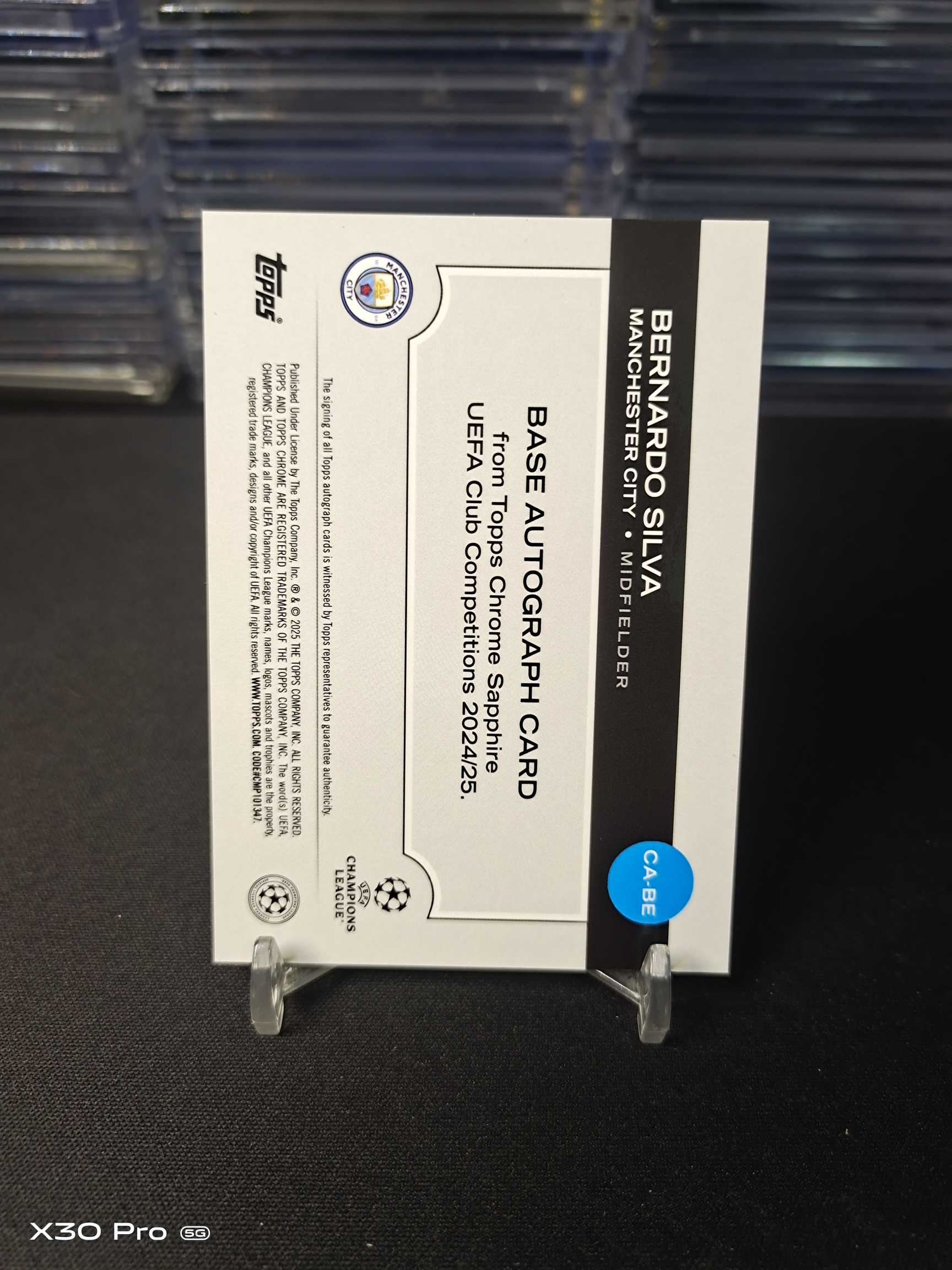 【小加速拍】B席尔瓦 75限量 签字 碎冰折射 Sign Topps 欧冠 曼城 葡萄牙 Bernardo Silva