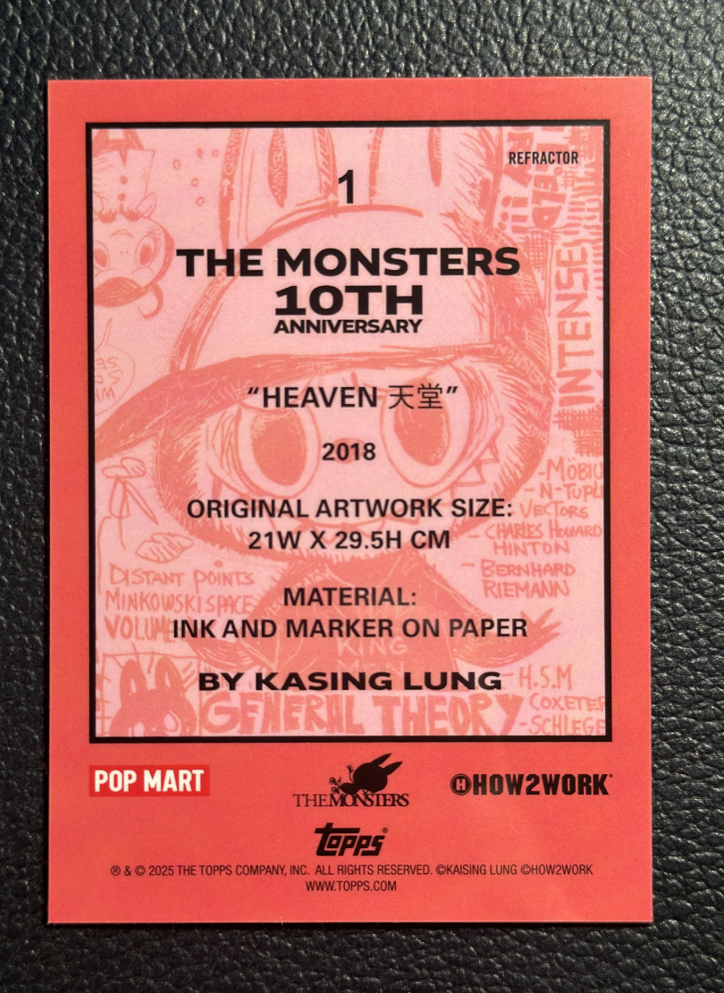 2025 Topps Chrome the monsters LABUBU 十周年 系列HIT 拉布布 monsters by monsters 正银折 绝美 凑套必备 第5张 不保卡品