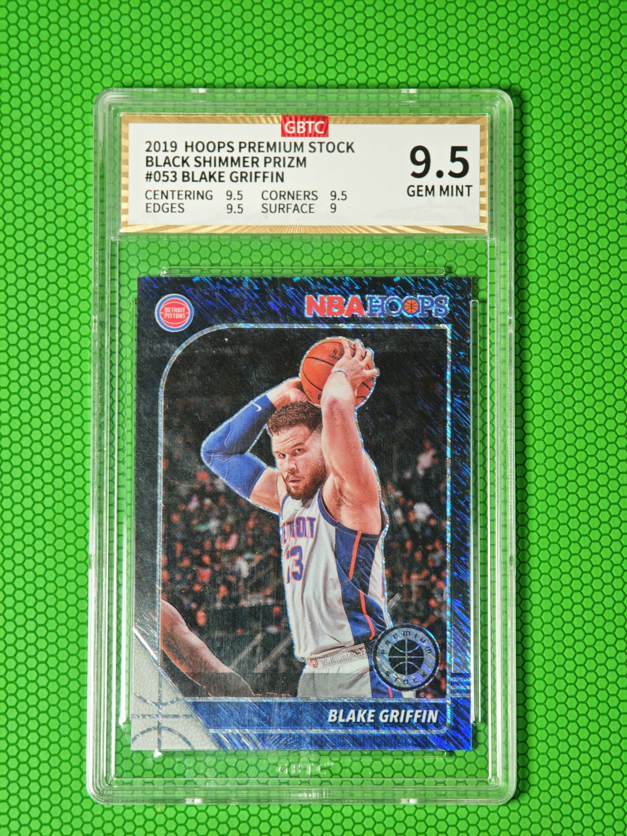 2019-20 Panini Hoops Premium Stock Blake Griffin 活塞 快船 布雷克格里芬 白魔兽 1/1编黑Shimmer折 凑套专收必备 限量1张 1of1