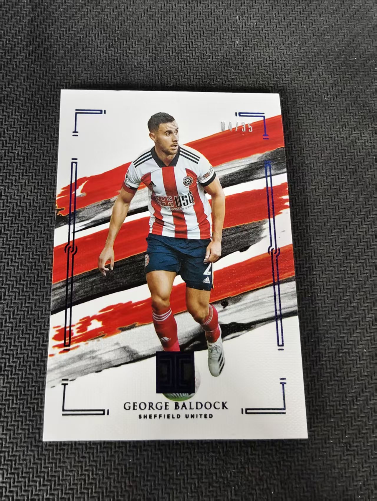 【可合并,不累计】2020-21 Panini Impeccable Baldock 英超 小真金 谢菲联 巴尔多克 35编 边角瑕疵