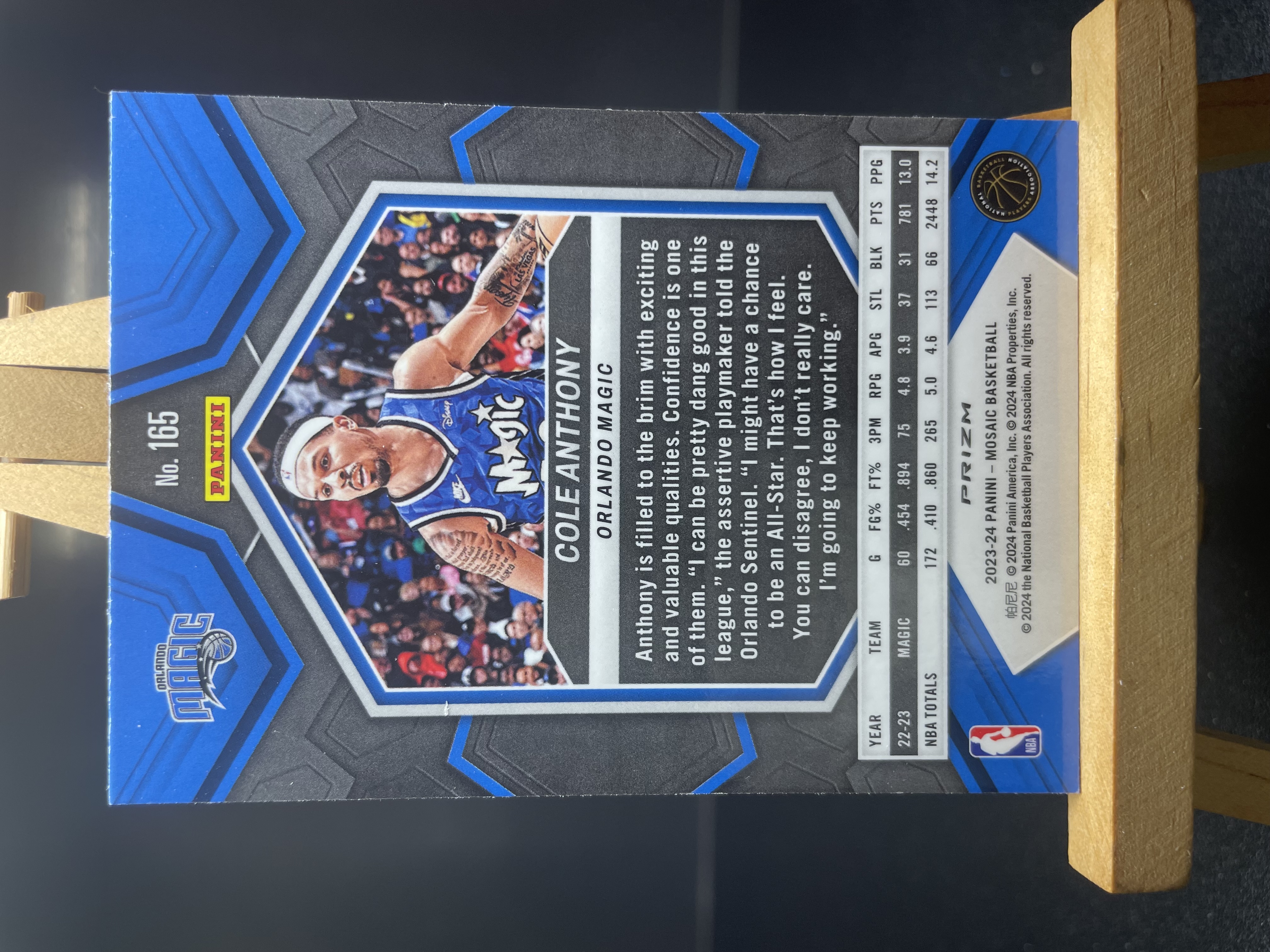 (B8) 2023-24 PANINI 马赛克 银折 科尔 安东尼 魔术 近期大热球星 收藏凑套必备 卡品如图 !!!