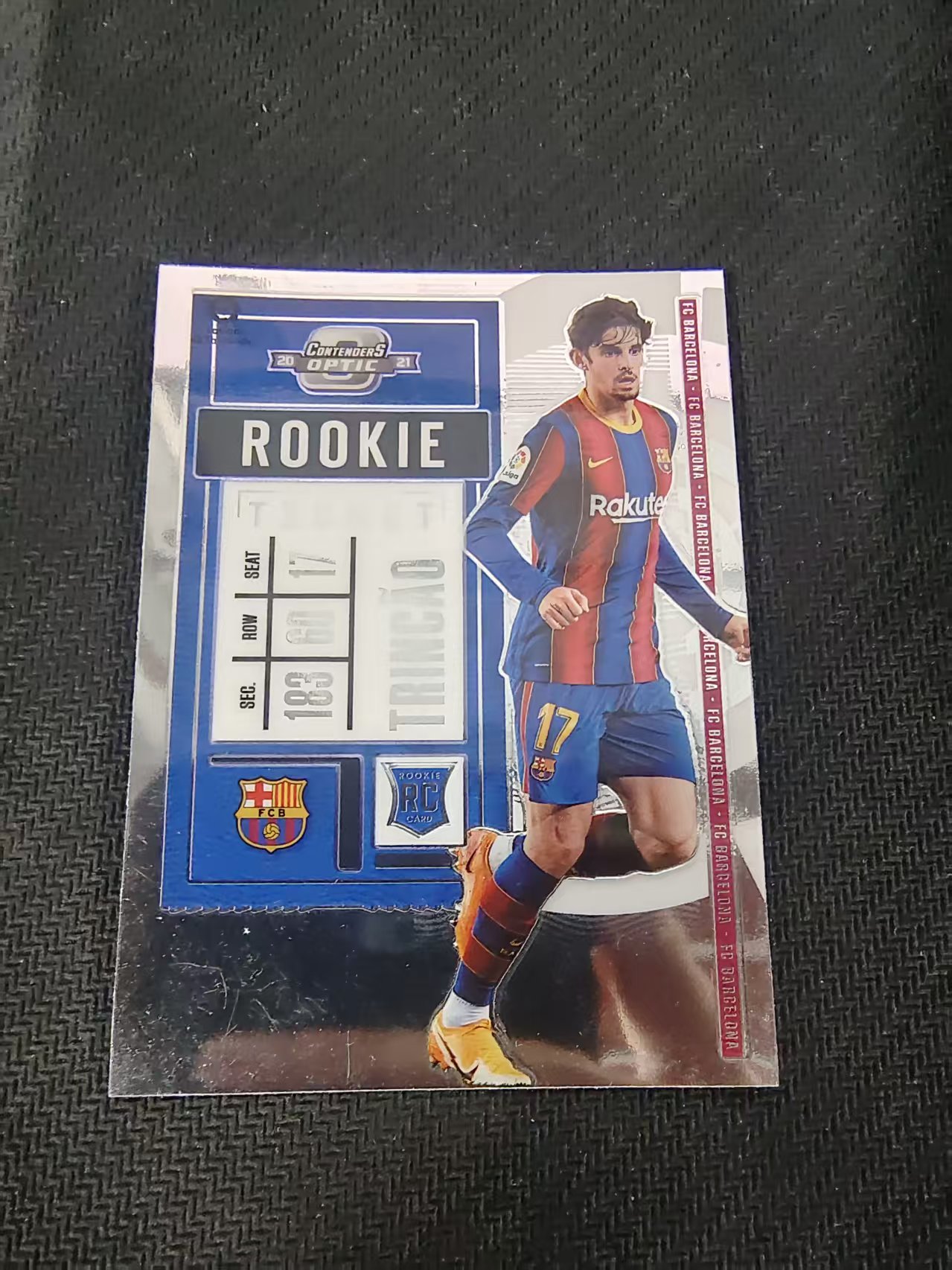 【可合并,不累计】2020-21 Panini Chronicles Trincao RC 特林康 新秀 编年史 球票 葡萄牙 巴塞罗那 划痕 边角瑕疵 #2