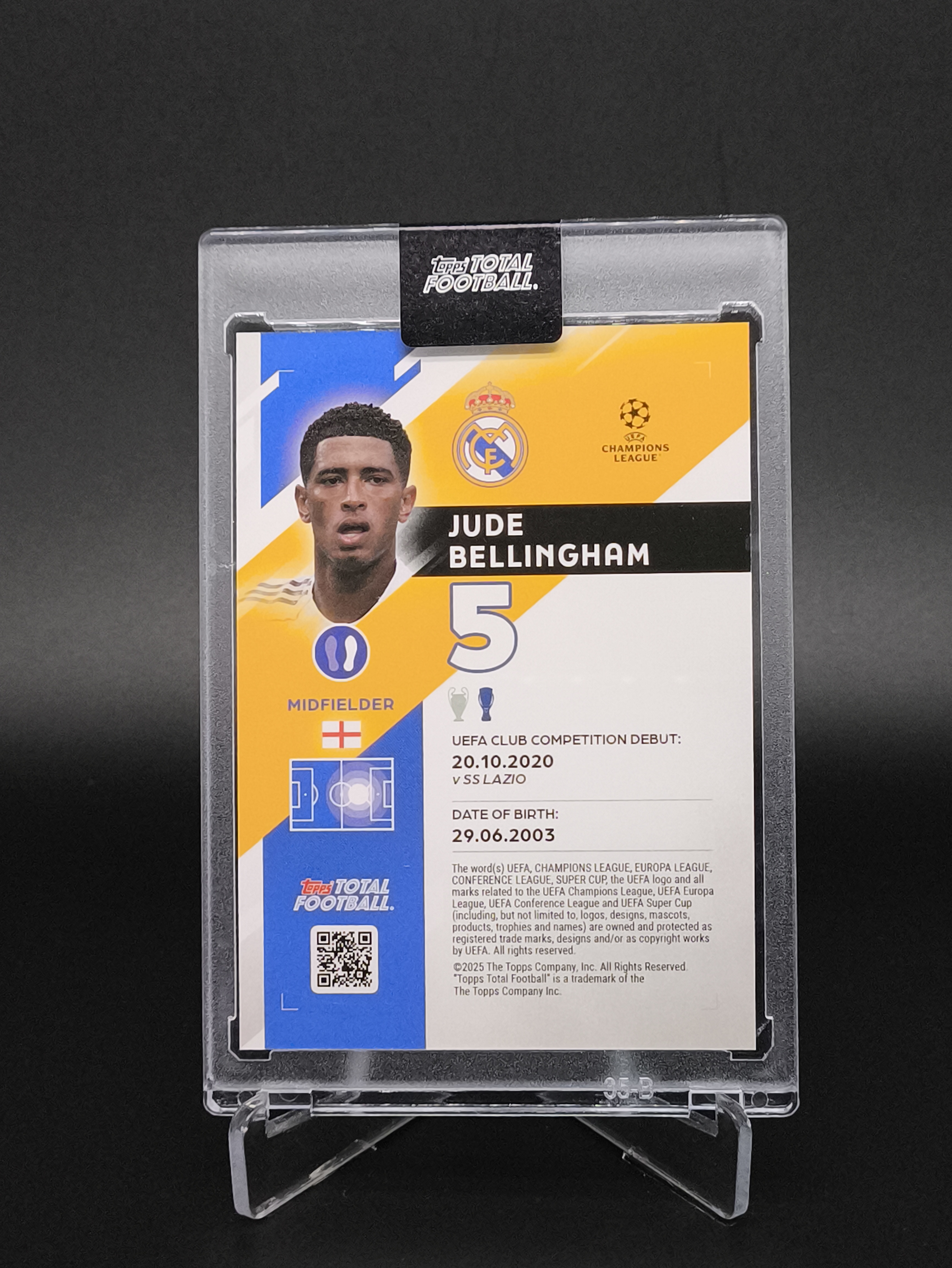 2025-26 Topps Total Football Jude Bellingham 裘德・贝林厄姆 皇家马德里 英格兰 3/25 编 TTF 原封砖