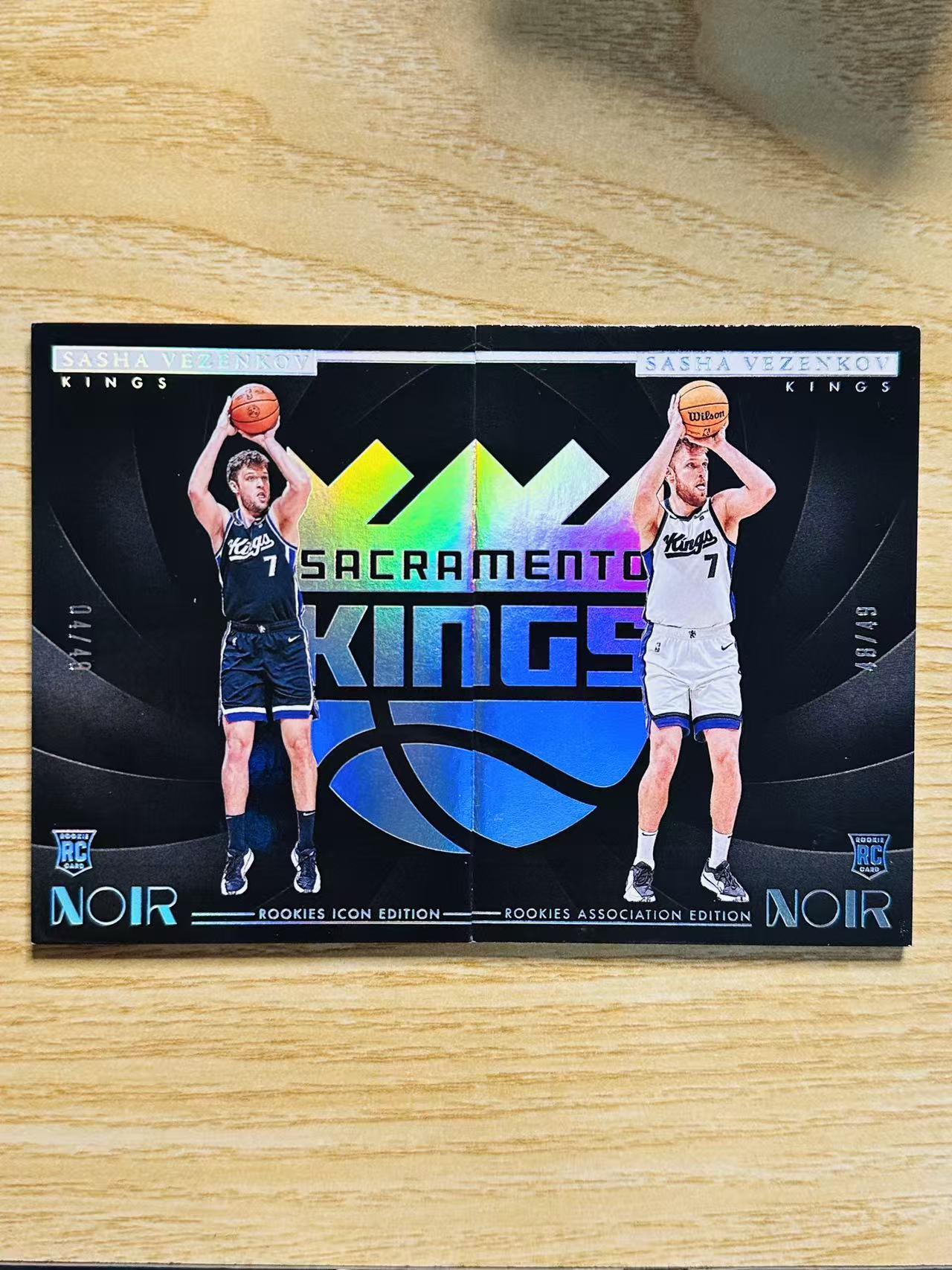 2023-24 Panini Noir vezenkov 诺尔 维琴科夫 新秀 RC 49编 队徽 队标 一套 打包 国王 收藏必备