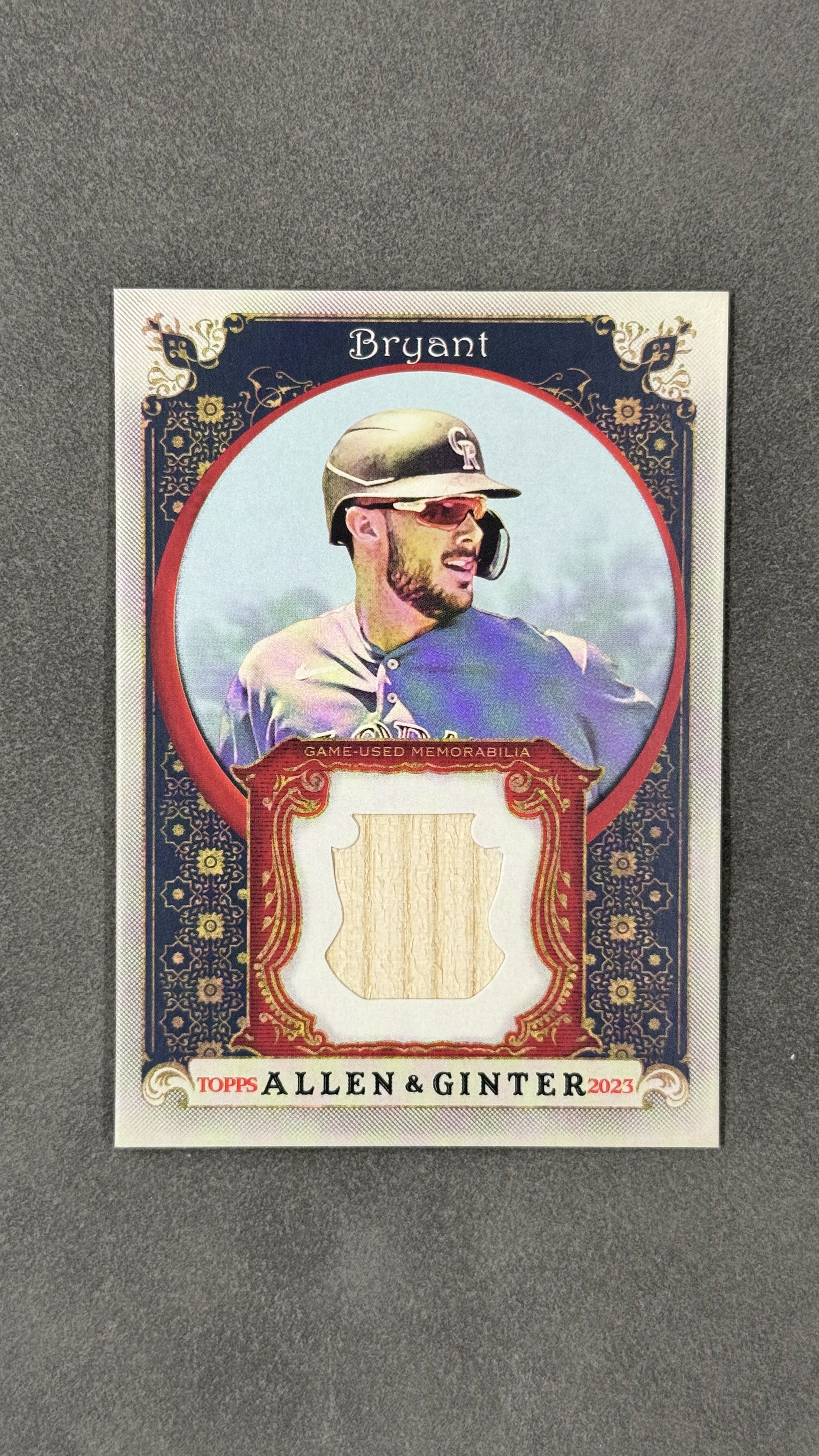 2023 Topps Allen & Ginter Kris Bryant 洛基队 克里斯 布莱恩特 小窗球棒切割 球棒物料 实卡好看 值得凑套收藏 #AGRB-KB