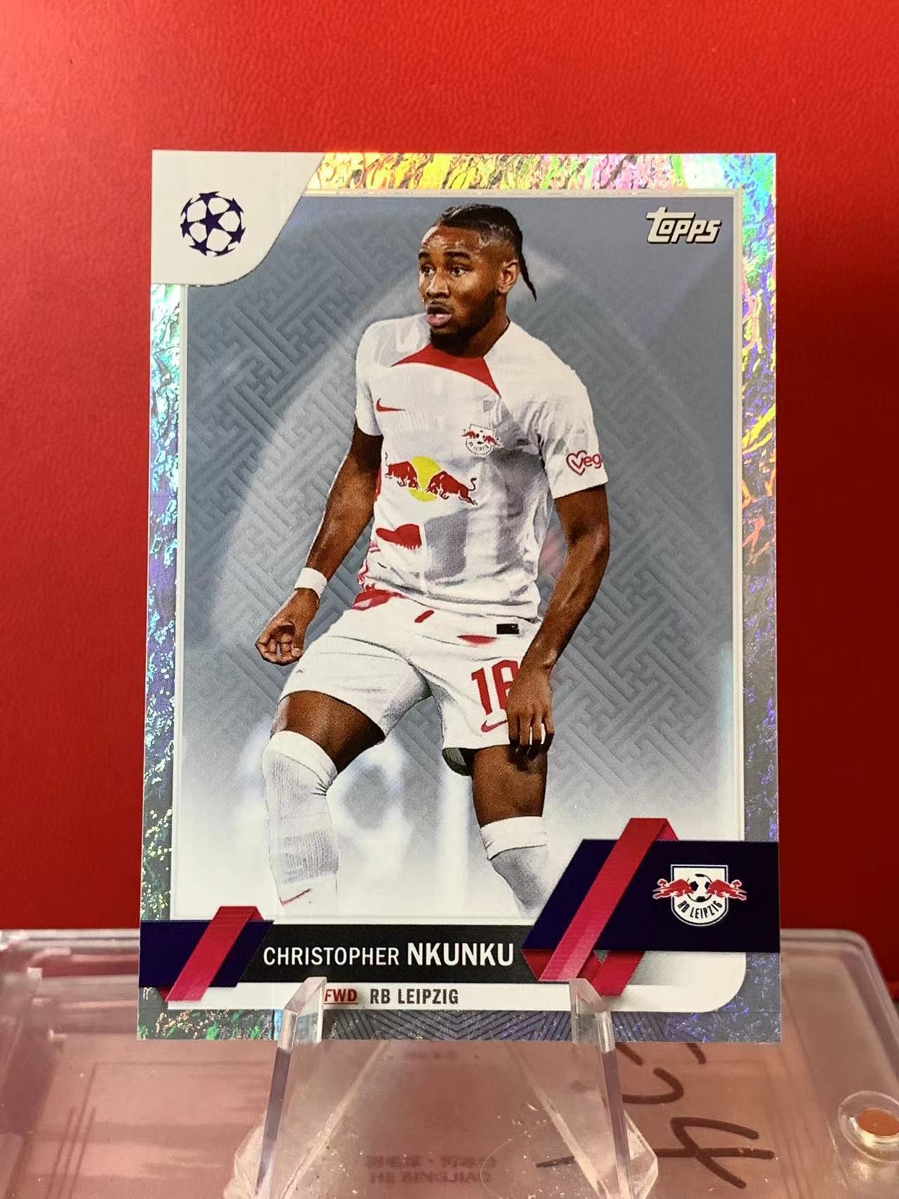 (詹叔代拍)2023 Topps UCC Christopher Nkunku 欧冠 碧玉 恩昆库 莱比锡红牛 切尔西 白玉折 15/99编 卡品如图 顺丰寄付 泰山