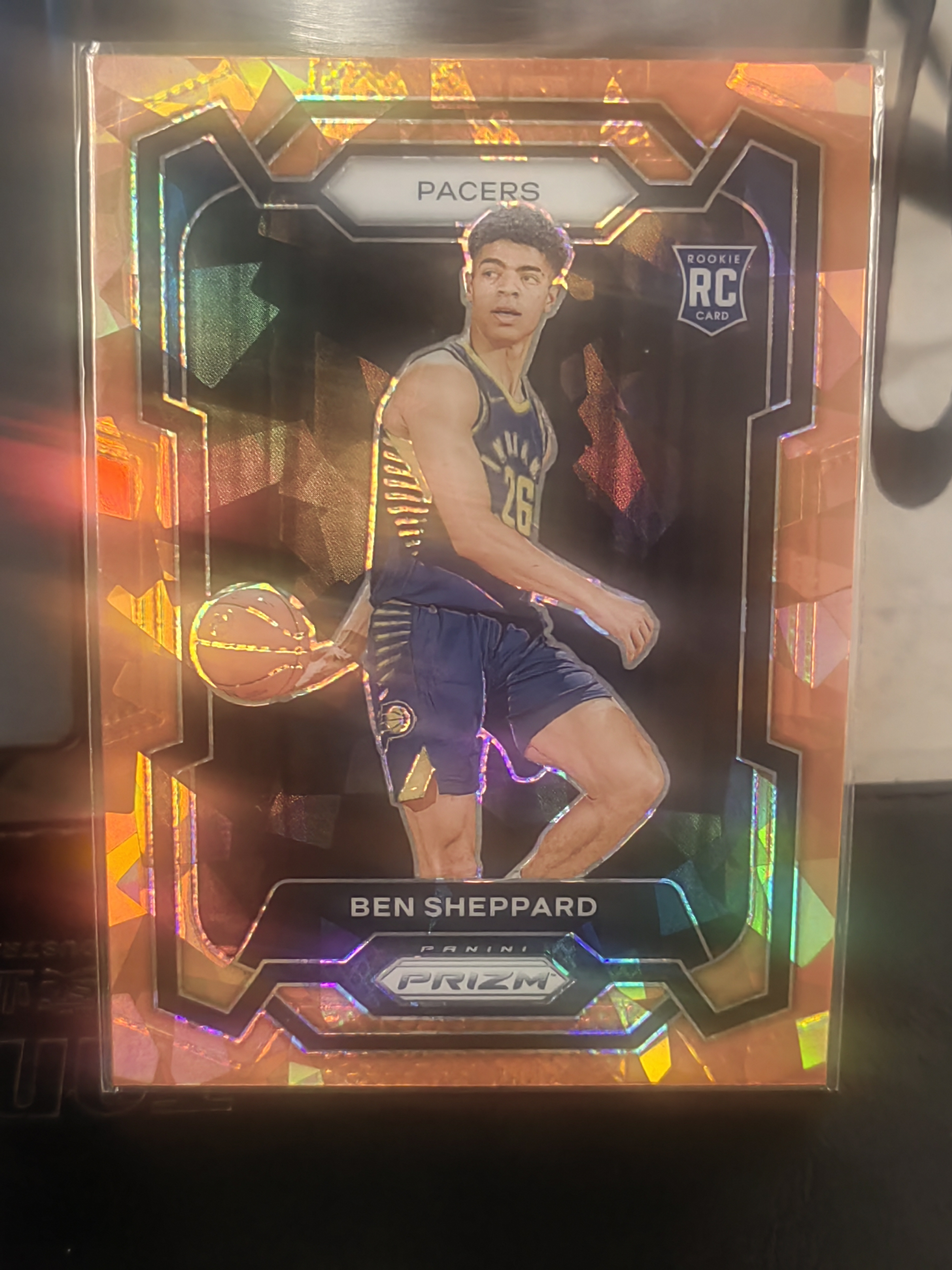 2023-24 Panini Prizm Ben Sheppard RC PZ 橙碎冰 本 谢泼德 步行者 篮 白边白角 不保卡品 卡品如图