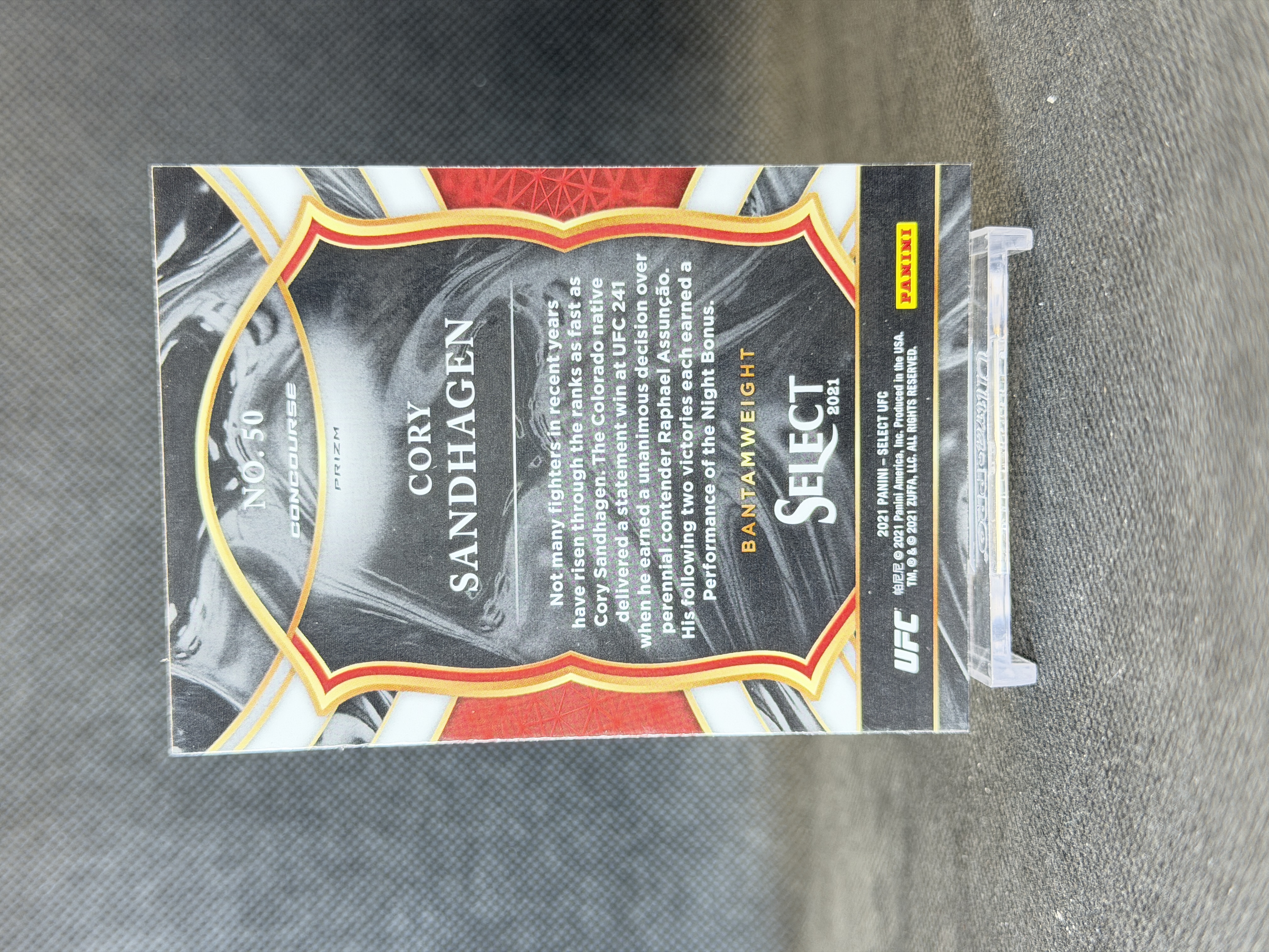 2021 Panini Select Cory Sandhagen #50 科里·桑德哈根 泡泡折