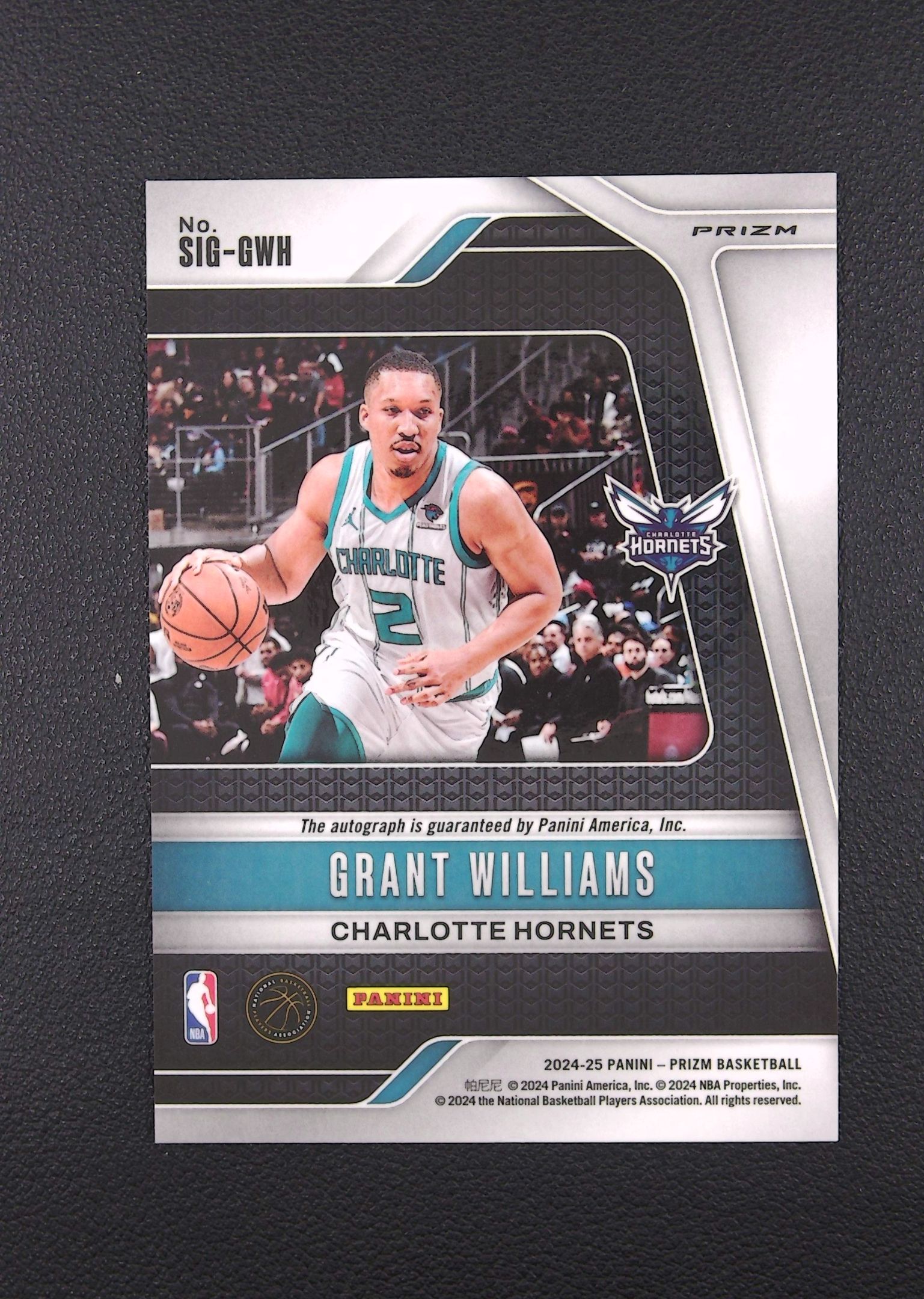 2024-25 Panini Prizm Grant Williams 格兰特 威廉姆斯 银折签 贴签 黄蜂 格威【Big M 代拍】 M卫001