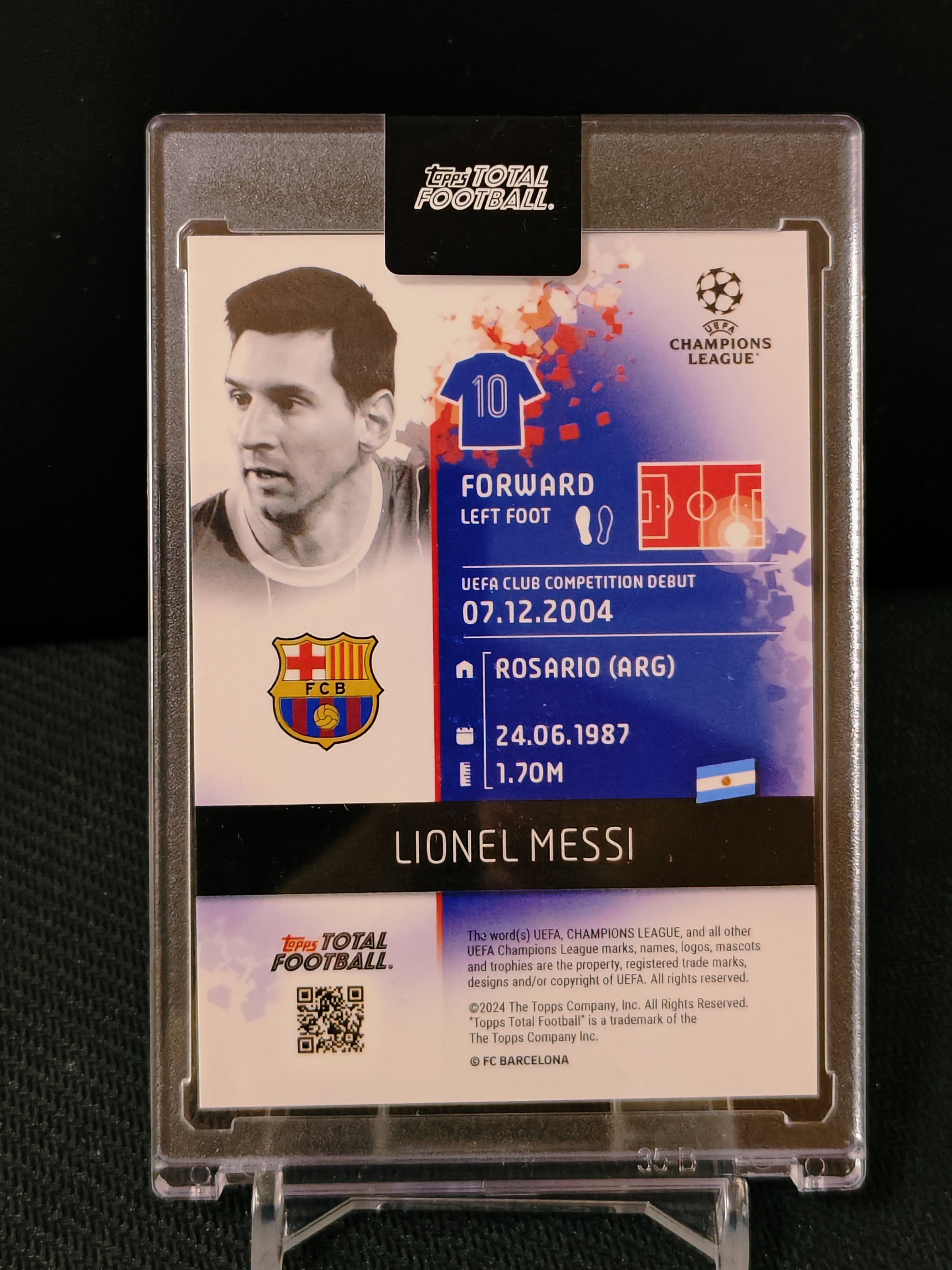 2024-25 Topps Total Football Lionel Messi 9/75编 利昂内尔·梅西 LAVA熔岩特卡 Lava熔岩折射 欧冠 巴塞罗那 阿根廷 球王 TTF官方原厂密封砖