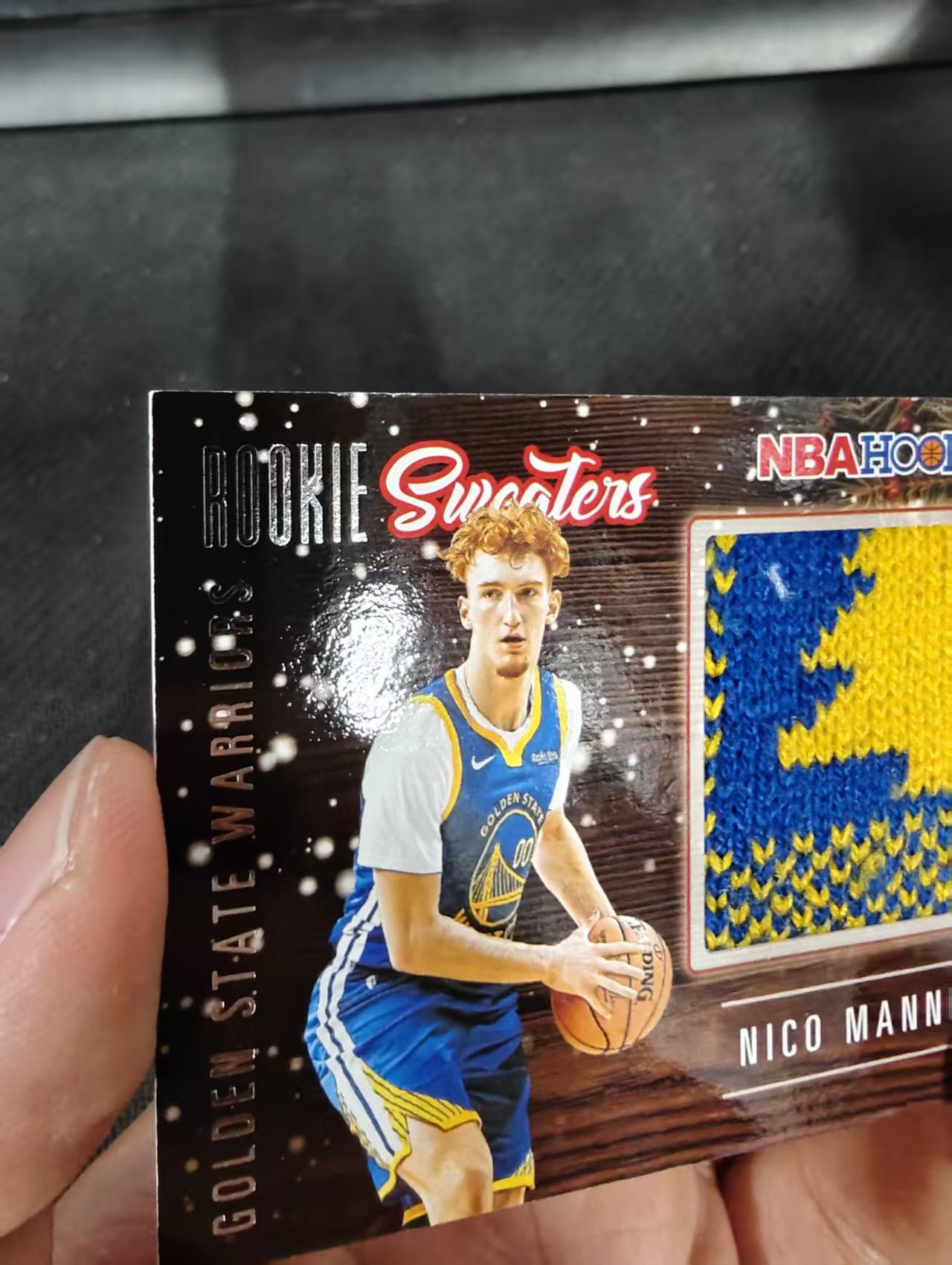 【汽水拍卖】2020-21 Panini NBA Hoops Nico Mannion RC 尼科曼尼恩 新秀 球衣 物料 切割 冬日毛衣 勇士 瑕疵如图