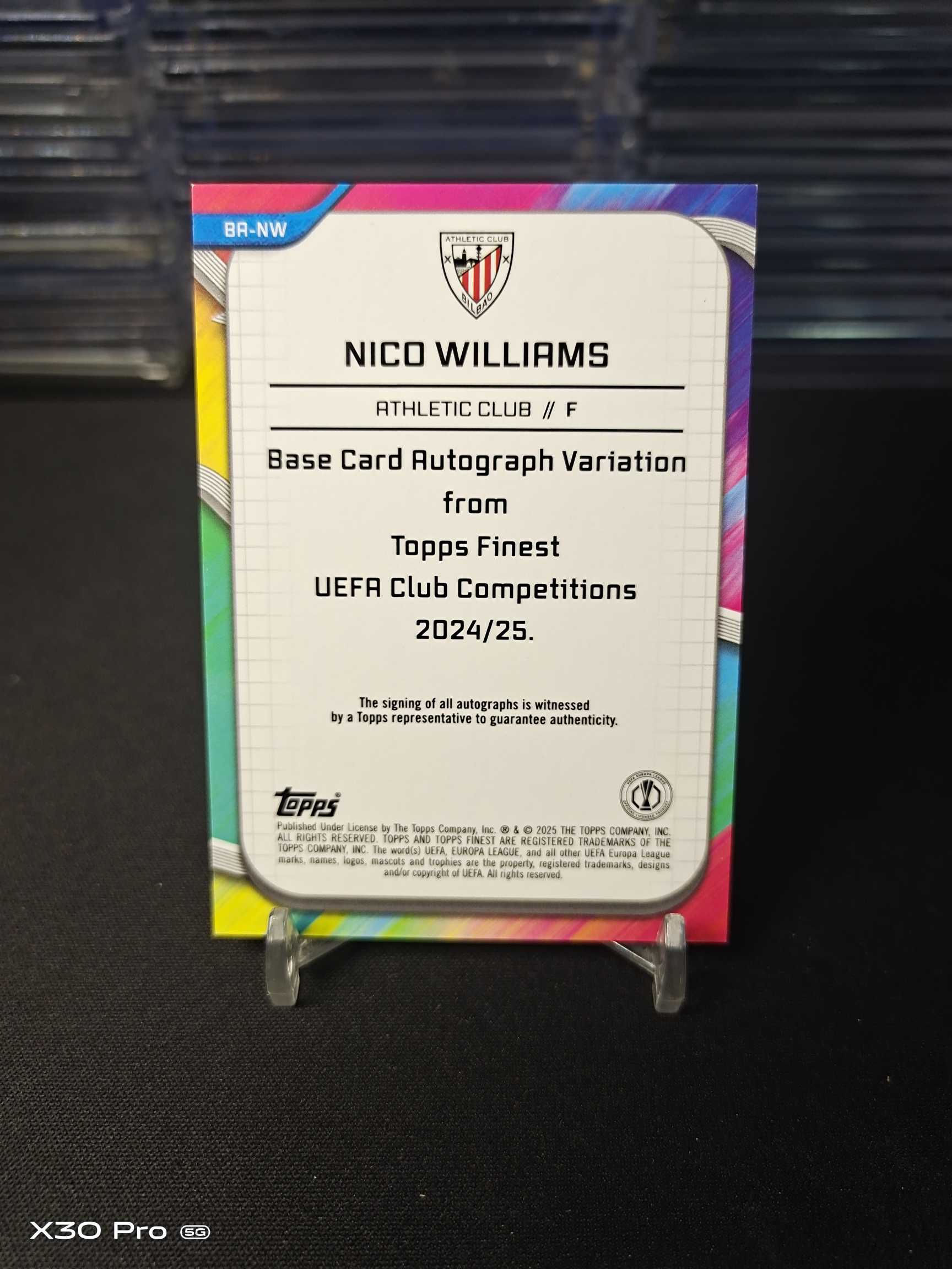 【小加速拍】尼科 威廉姆斯 199限量 签字 折射 Sign Topps 欧联 毕尔巴鄂 西班牙 Nico Williams