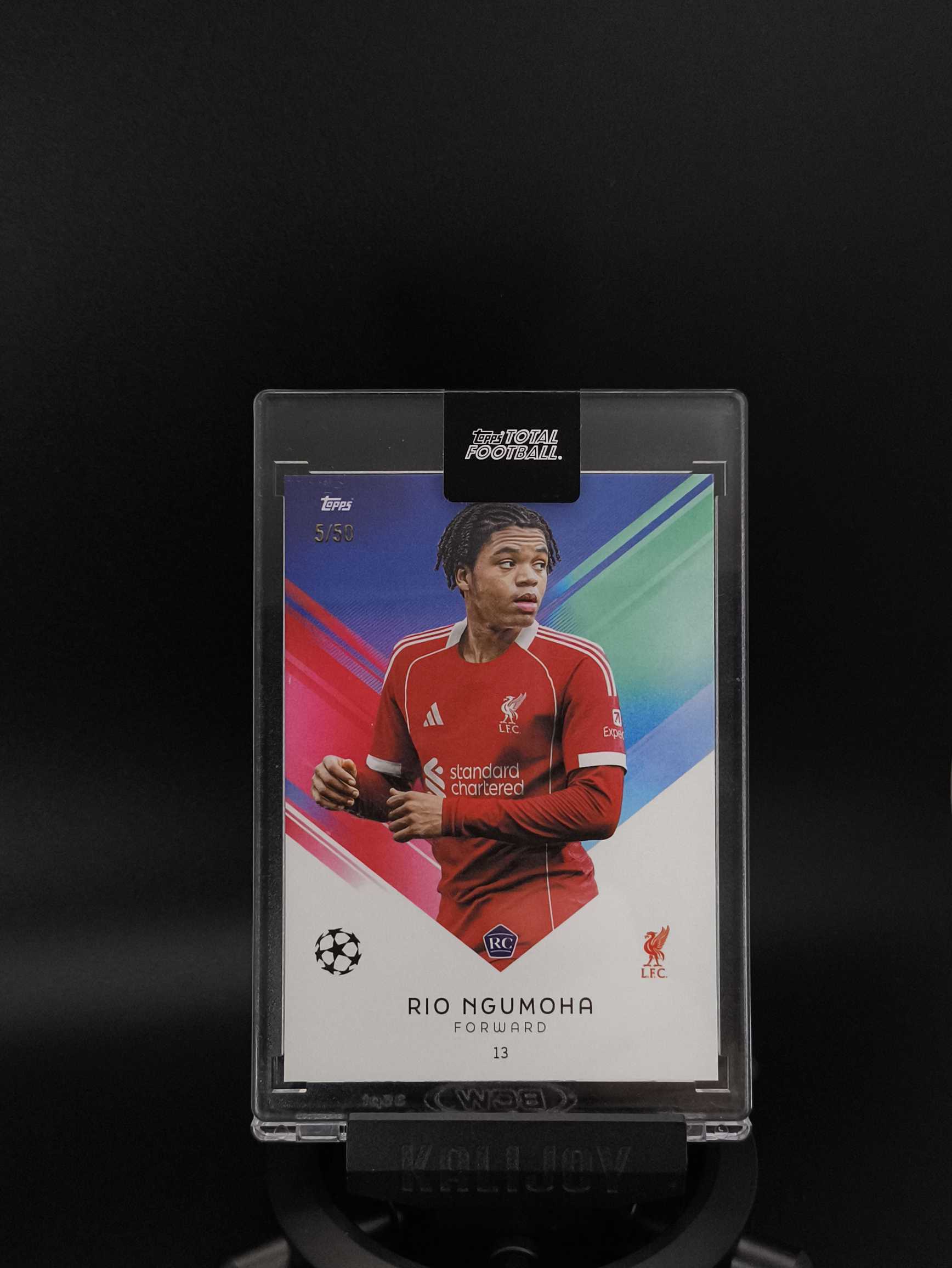 2025-26 Topps Total Football Rio Ngumoha 里奥・恩古莫哈 RC 利物浦超新星 恩古莫哈 利物浦 红军 英格兰 5/50编 TTF 原封砖