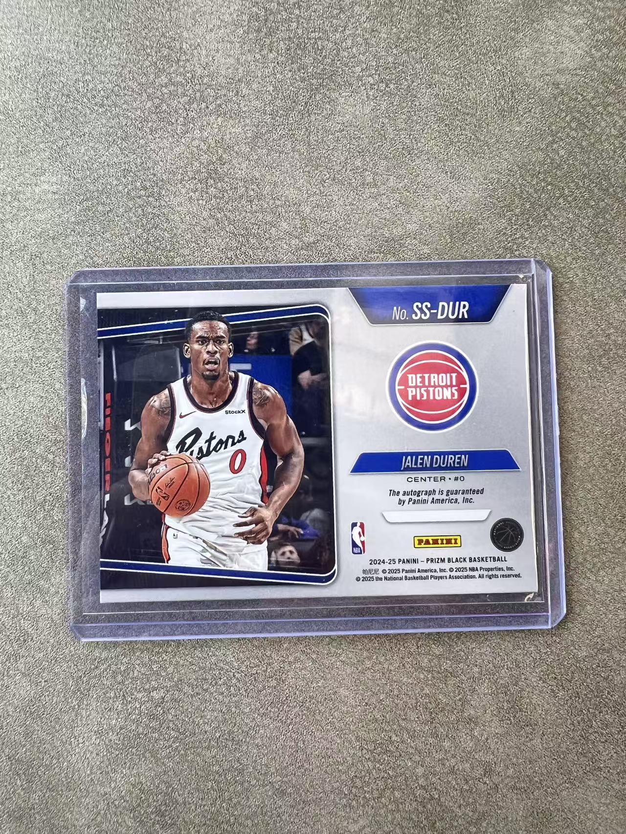 6380【330球星卡实体店代卖】panini 24-25 prizm BLACK 杰伦杜伦(Jalen Duren)签字 AUTO 仅顺丰寄付(ZHS)