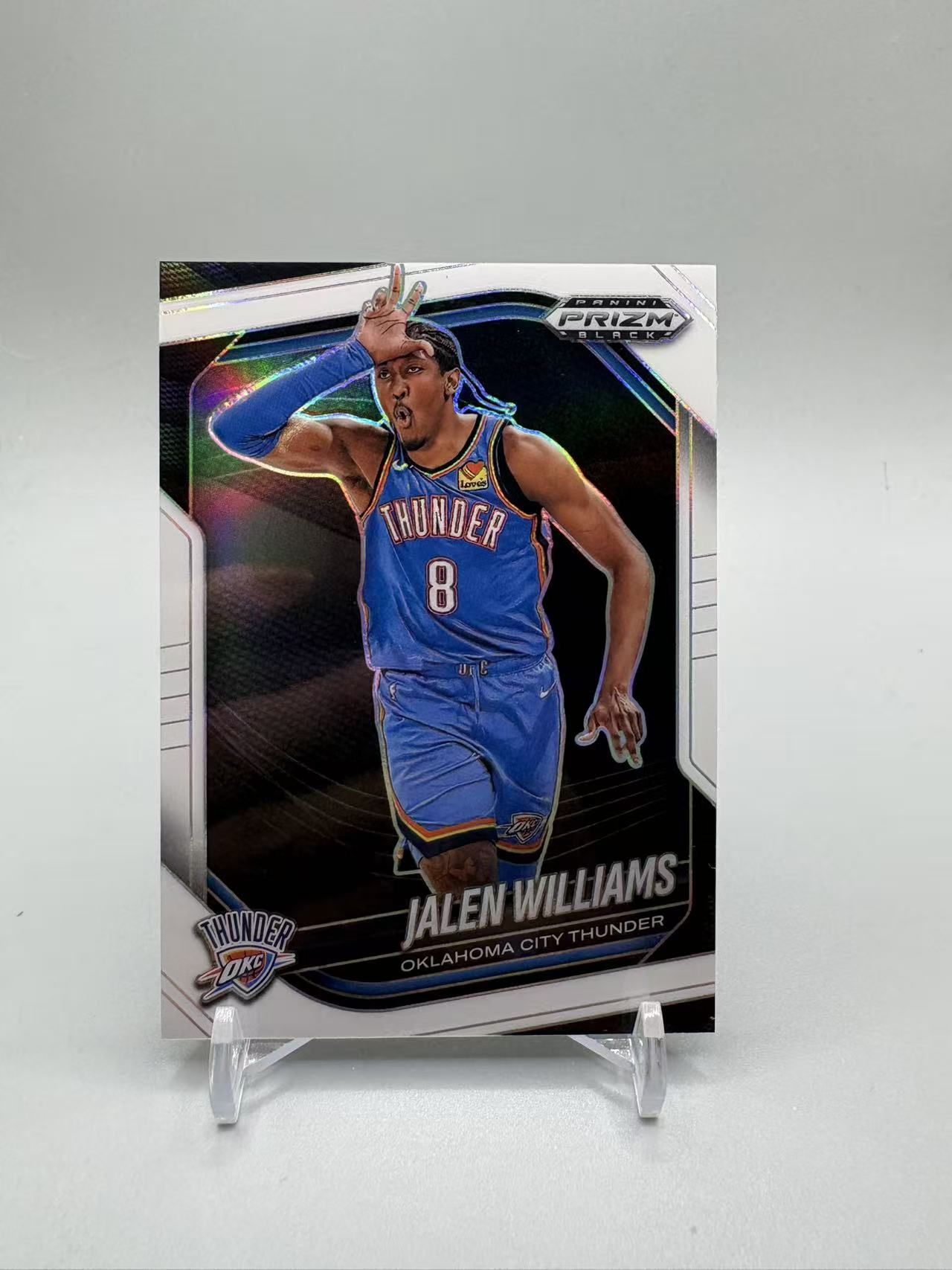 2025 Panini Prizm Jalen Williams 【灰灰代拍】全新篮球PZblack 雷霆 杰伦 威廉姆斯 白折 100/175编 睡觉